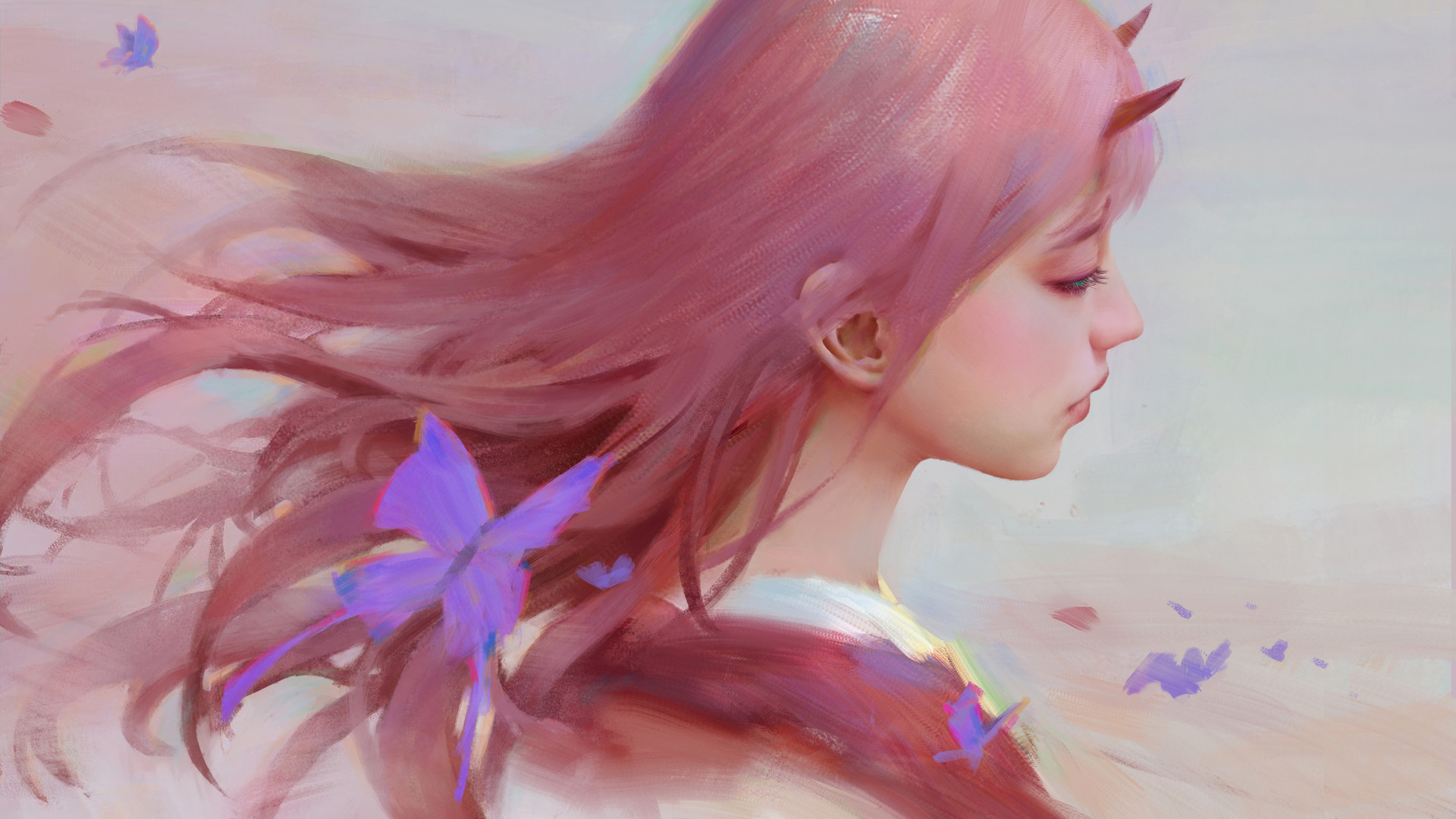 粉色头发 墨镜 电脑 手机壁纸 3840×2268