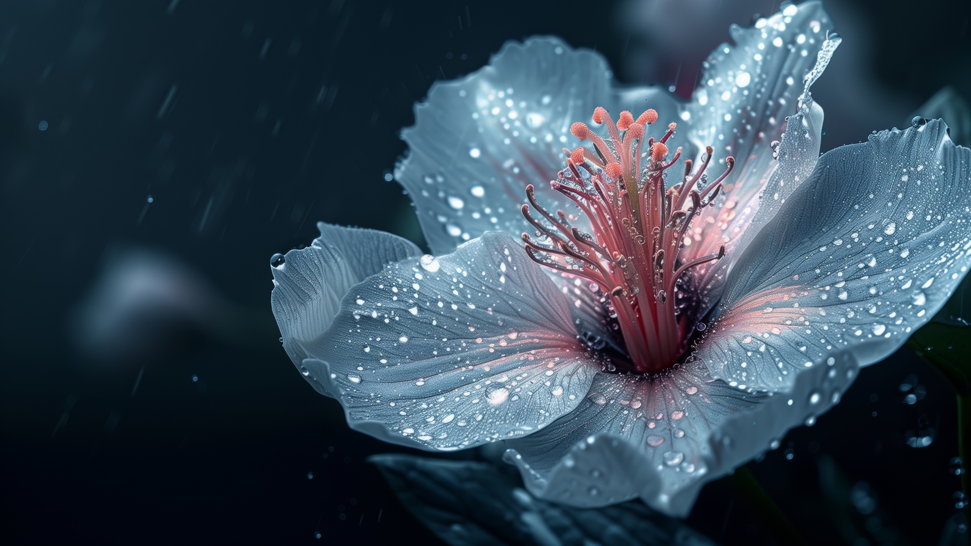 超清水滴 鲜花 特写 电脑 无水印壁纸 5824×3264