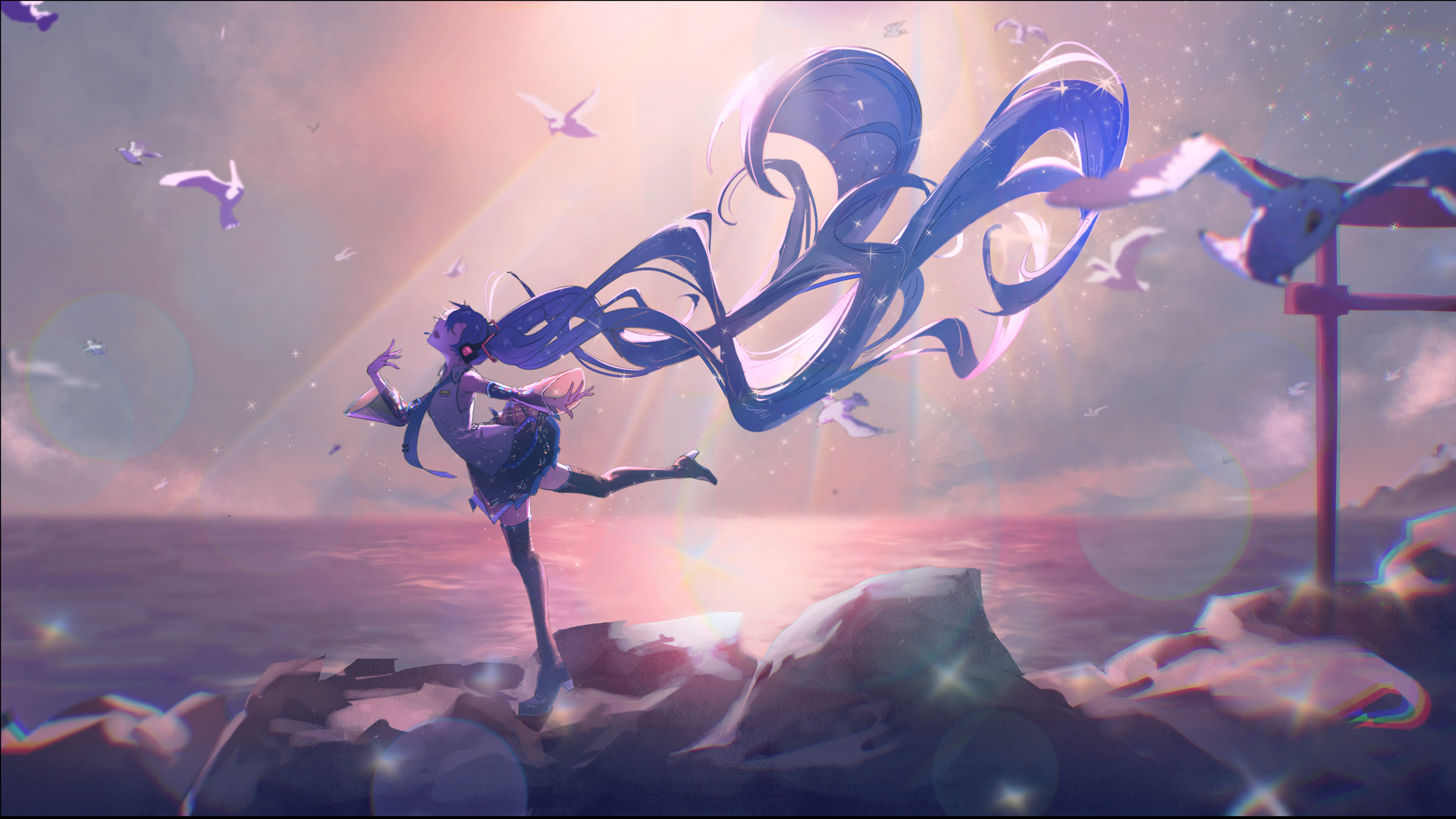 元音 初音 动漫 动漫女孩 电脑 壁纸 4400×2950
