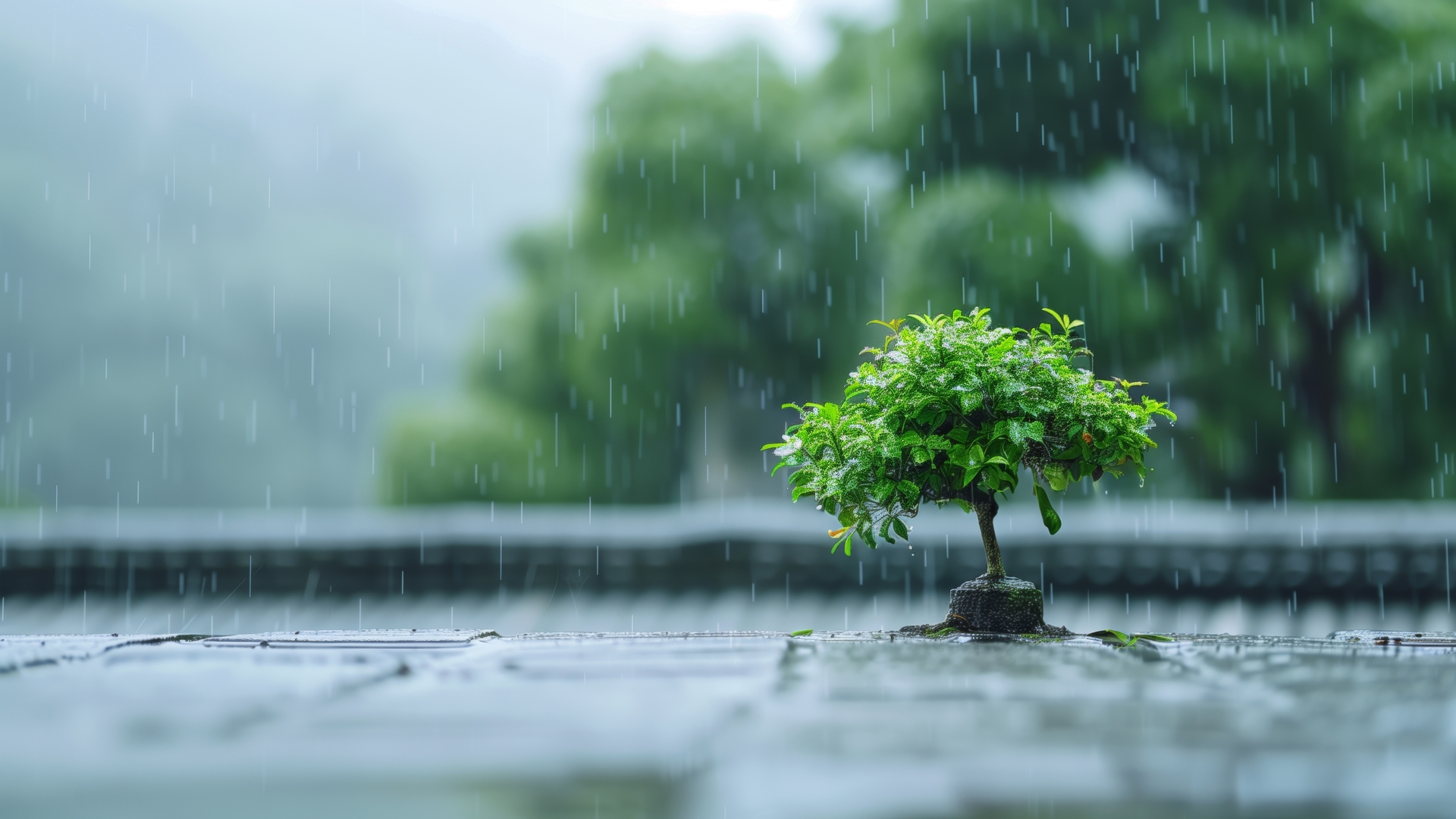 雨 景深 电脑 壁纸 5824×3264