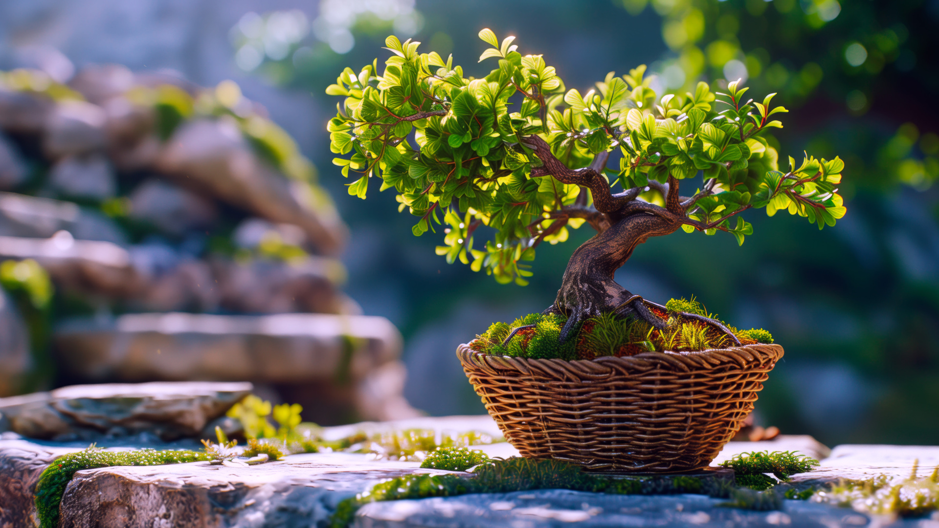 盆景 植物 树木 自然 人工智能艺术 电脑 4K高清壁纸 5824×3264