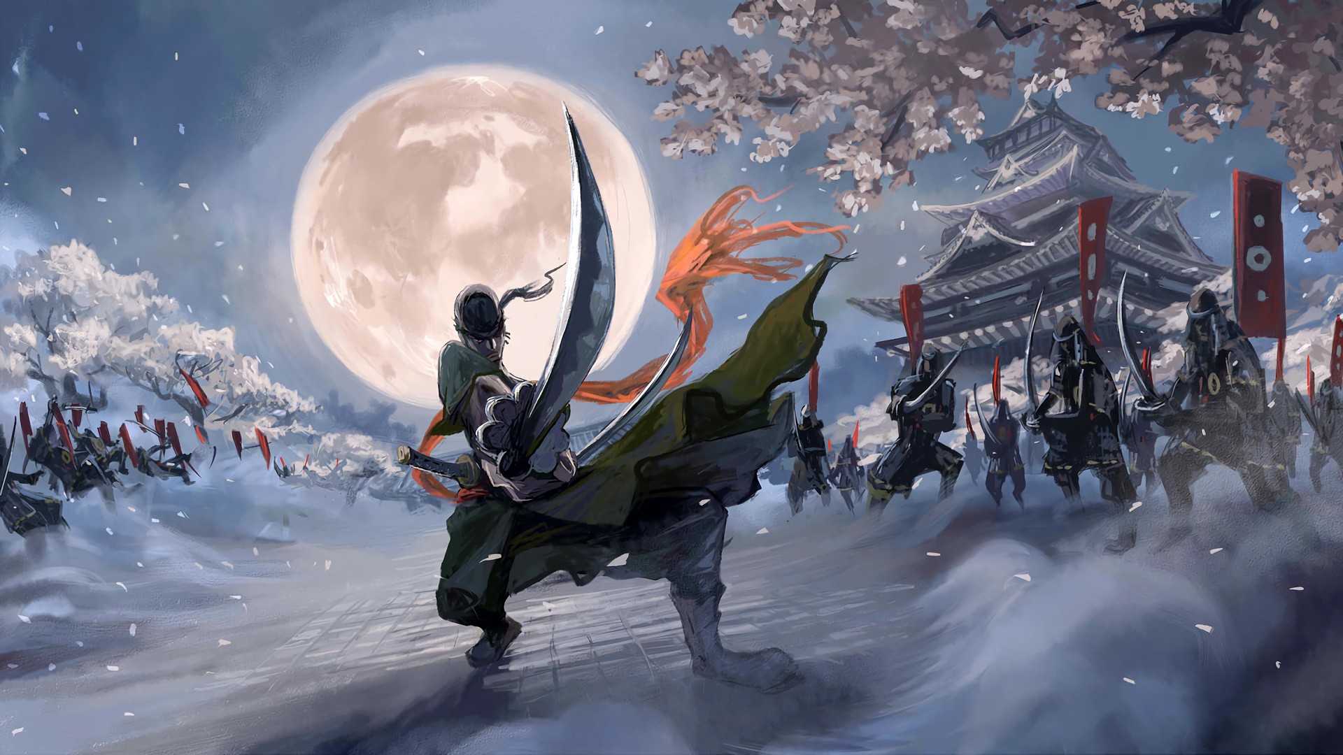 经典海贼王 罗诺罗亚·佐罗 武士 剑客 电脑 无水印壁纸 3840×2160