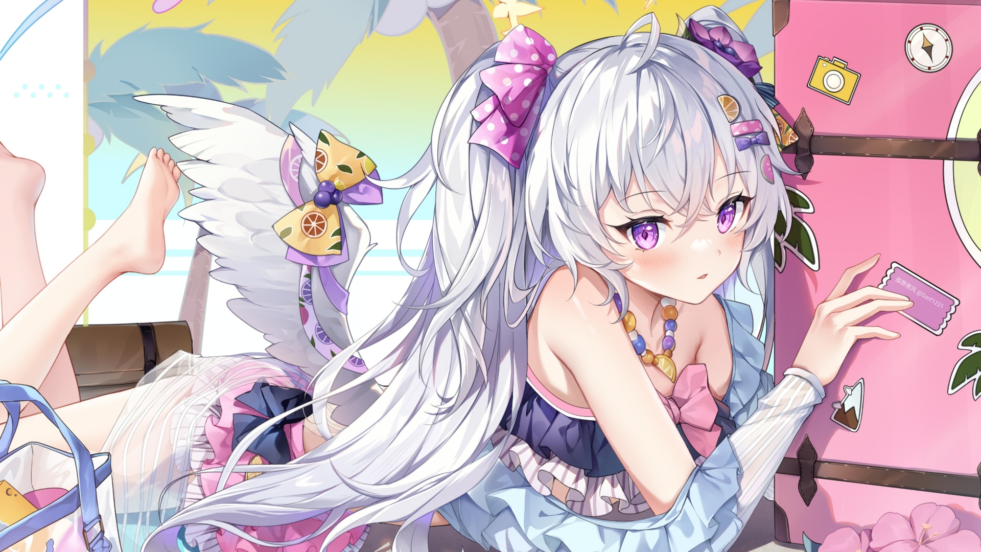 动漫 动漫女孩 蓝色档案 泳装 萝莉 电脑 高清壁纸 4096×2896