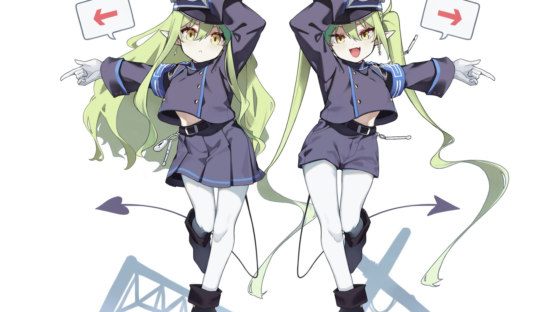 蓝色档案 白色长筒袜 欢呼 电脑 桌面壁纸 4096×3379