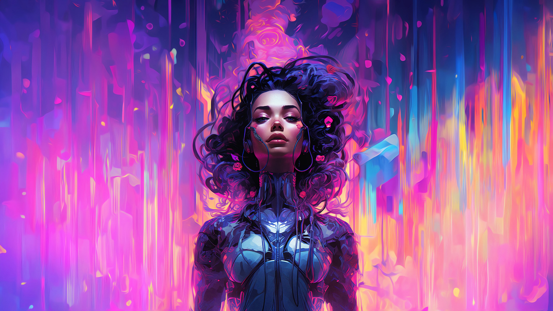 高清女性 数字艺术 赛博 赛博朋克 电脑 壁纸 3840×2160