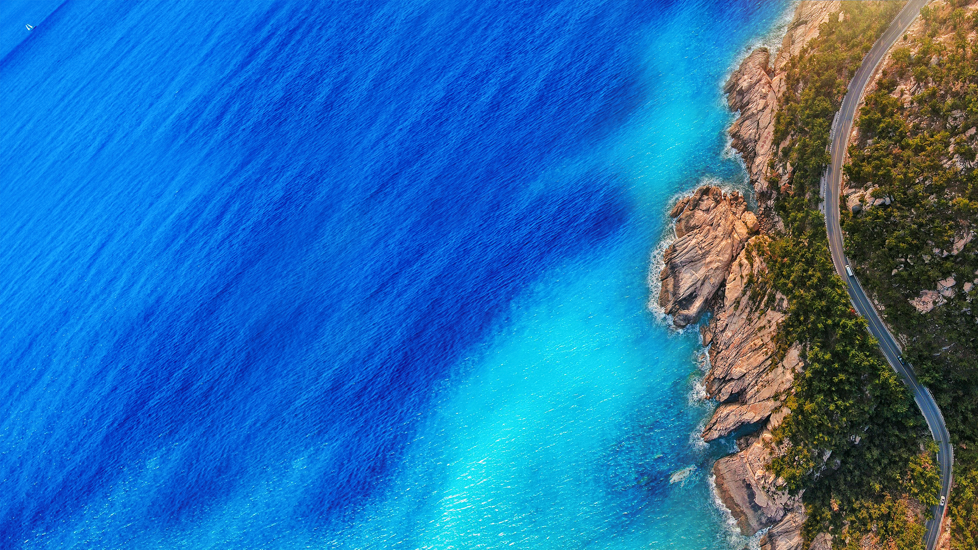 精选自然 景观 水 岩石 道路海滩 电脑 桌面壁纸 3840×2160