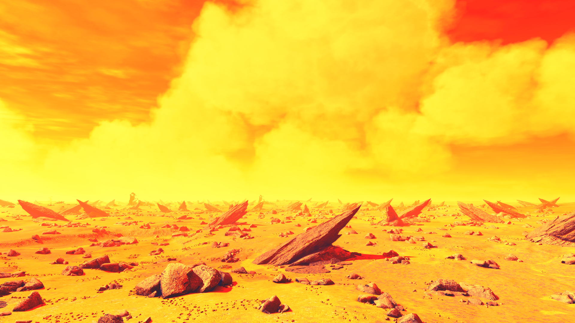 风景 橙色 黄色 红色 岩石 云 行星 电子游戏 电脑 4K高清壁纸 3840×2160