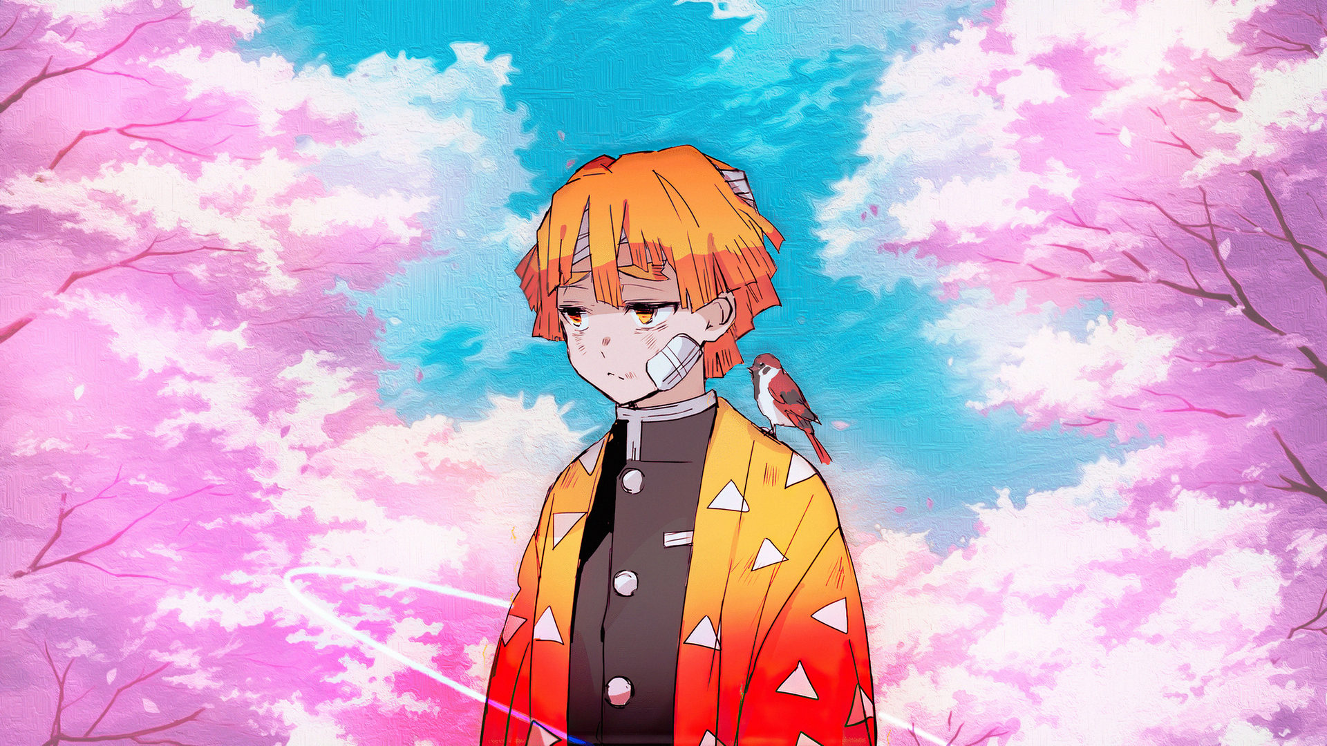 绝美绘画 千日 樱花 电脑 壁纸 3840×2160