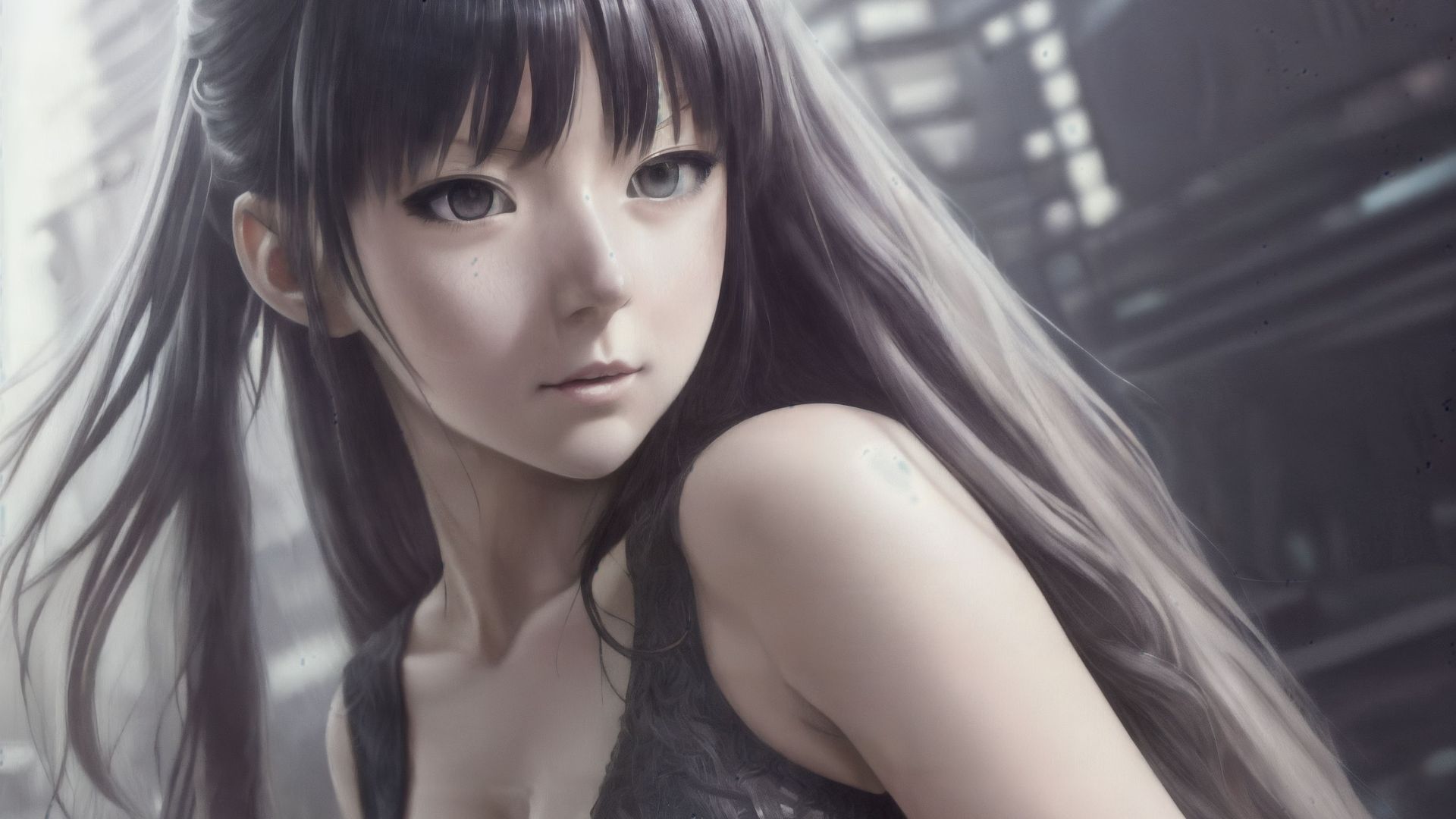 高清长发 人物画像 AI艺术 电脑 壁纸 4000×2667