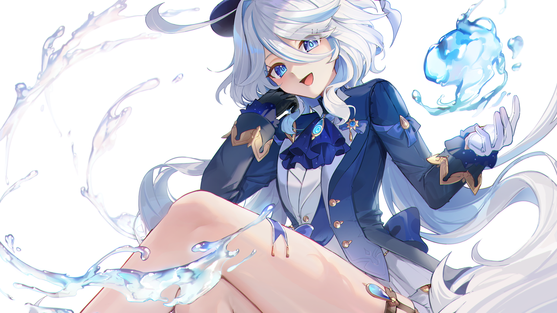 水花 微笑 动漫 动漫少女 电脑 壁纸 4000×2607