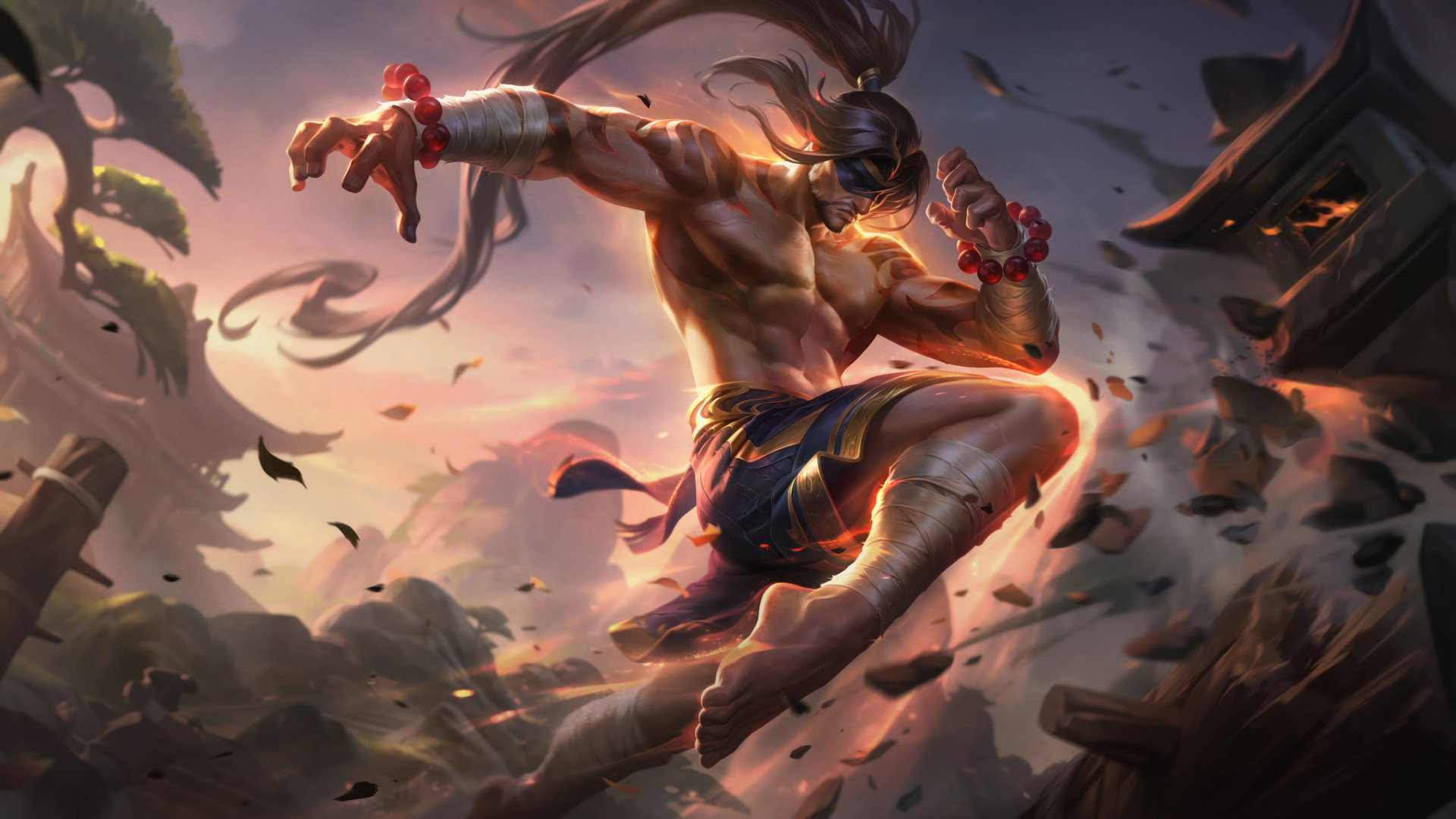 绚丽Lee Sin 英雄联盟 电子游戏 数字艺术 LOL 电脑 壁纸 7680×4320