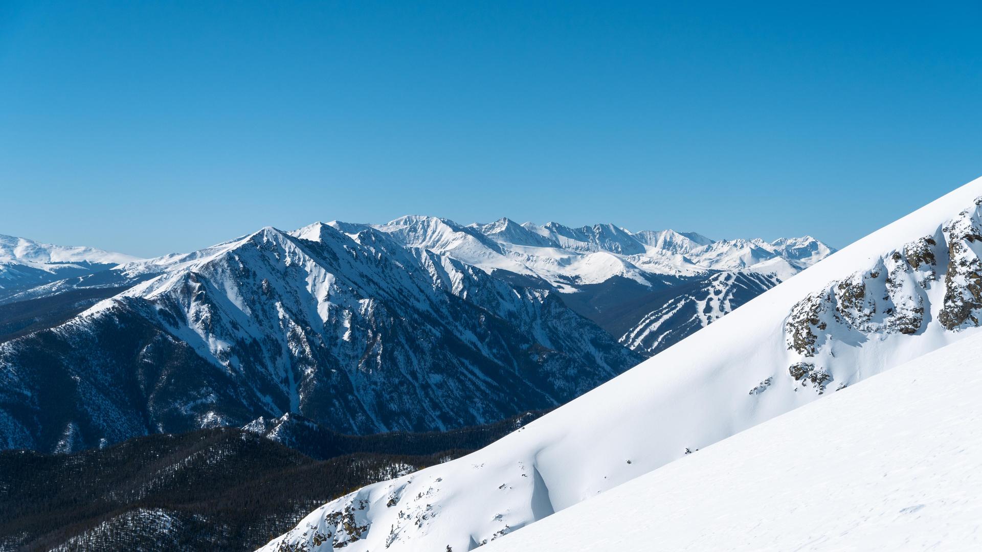 绝美雪 冬天 风景 山景 山脉 悬崖 森林 自然 电脑 手机壁纸 5400×3600