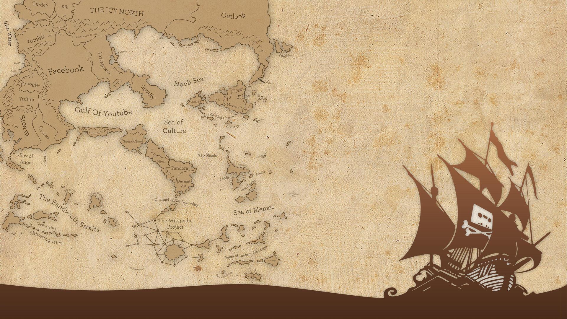 海盗 船 海 地图 幽默 海盗湾 数字艺术 电脑 壁纸 3840×2160