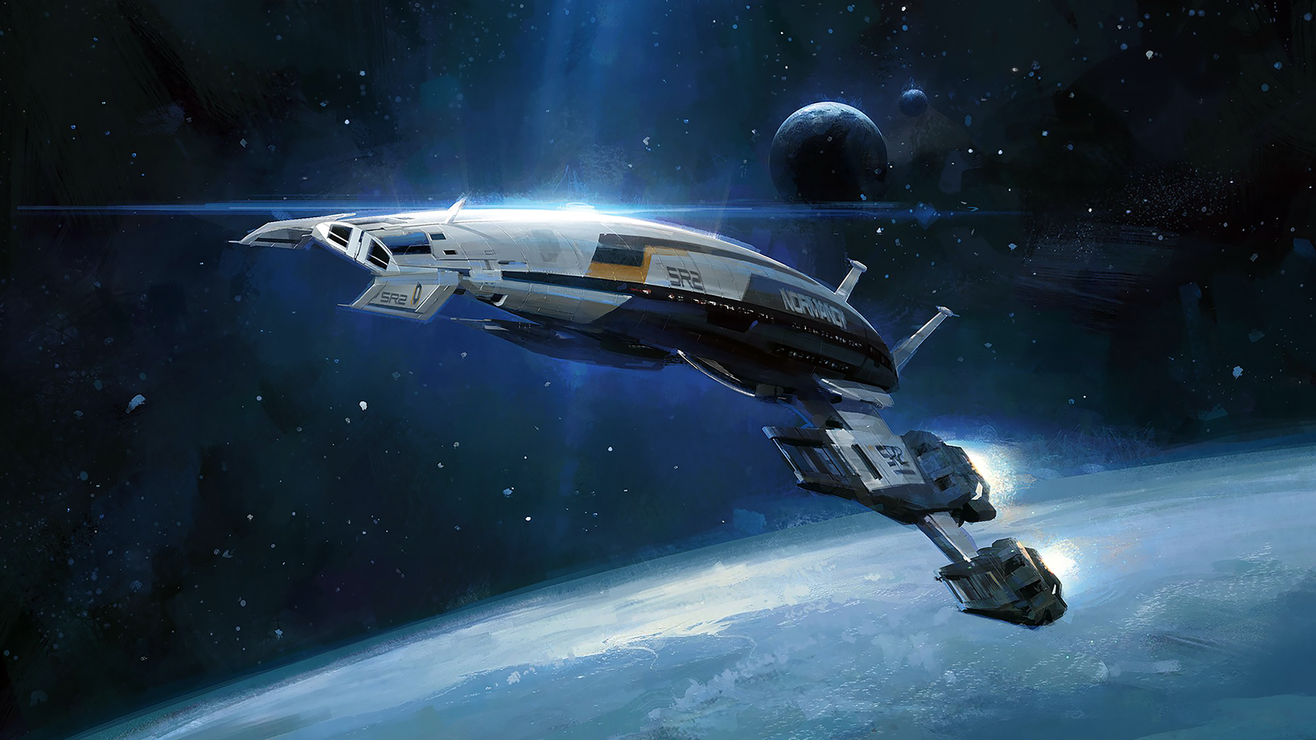 质量效应 游戏 诺曼底 太空 行星 宇宙飞船 艺术 电脑 壁纸 3840×2160