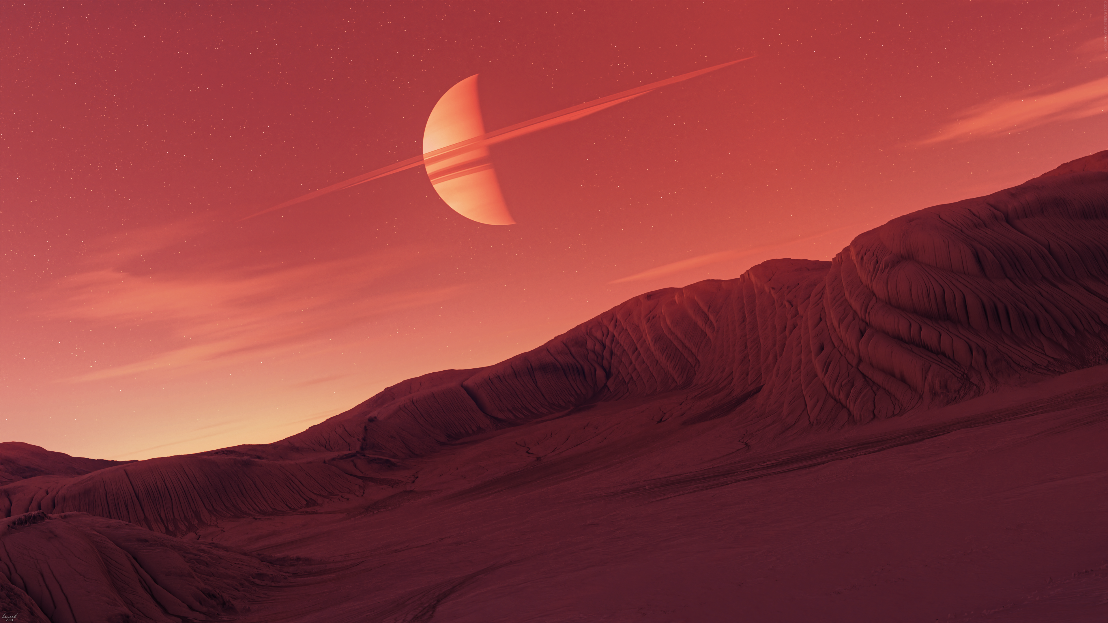 绚丽行星 风景 数字艺术 4K壁纸 3840×2160
