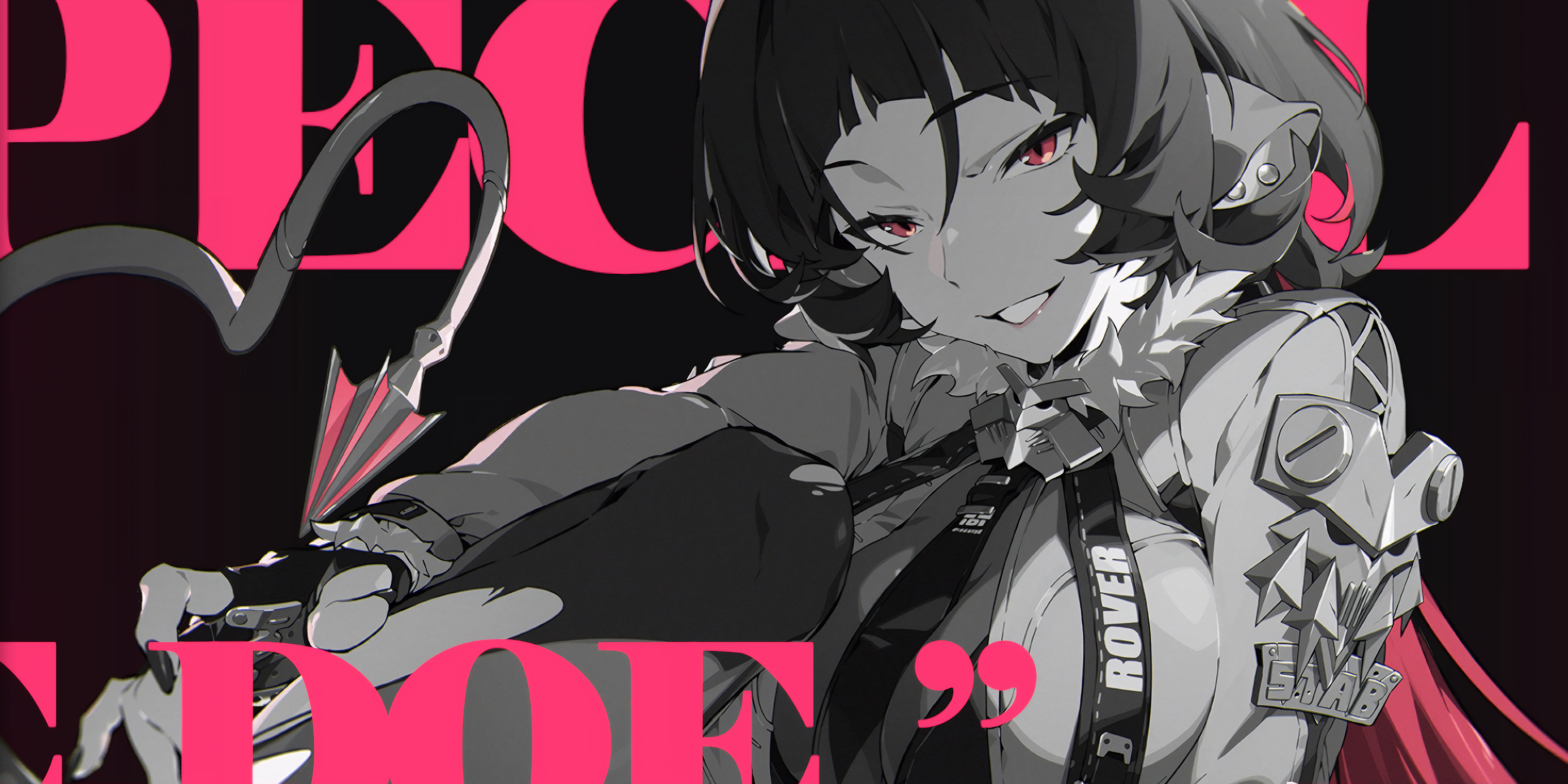 动漫 女孩 单色 Zero 兽耳 耳朵 手机壁纸 6528×3264