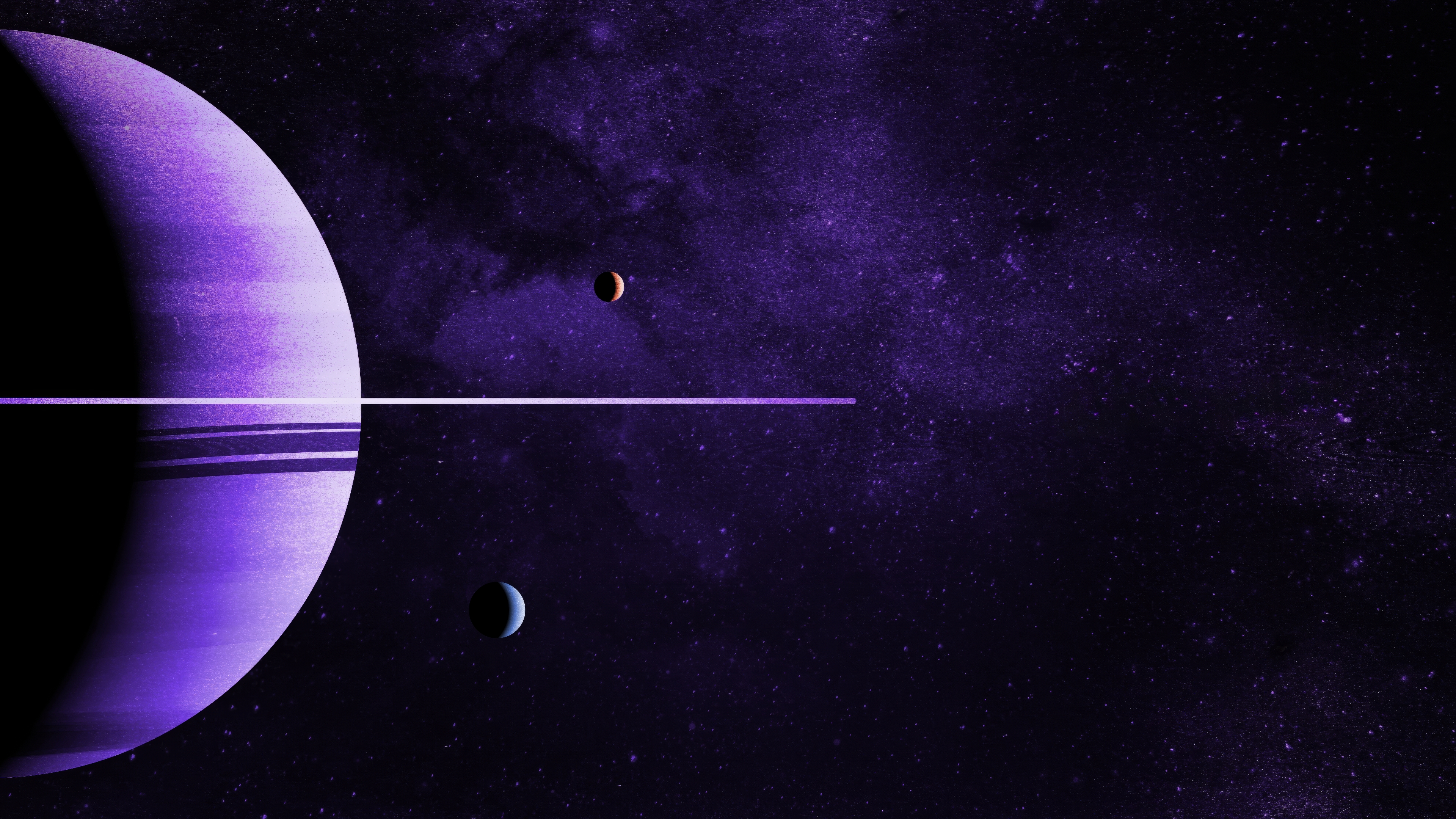 行星 空间 恒星 紫色 太空 宇宙 无水印壁纸 3840×2160