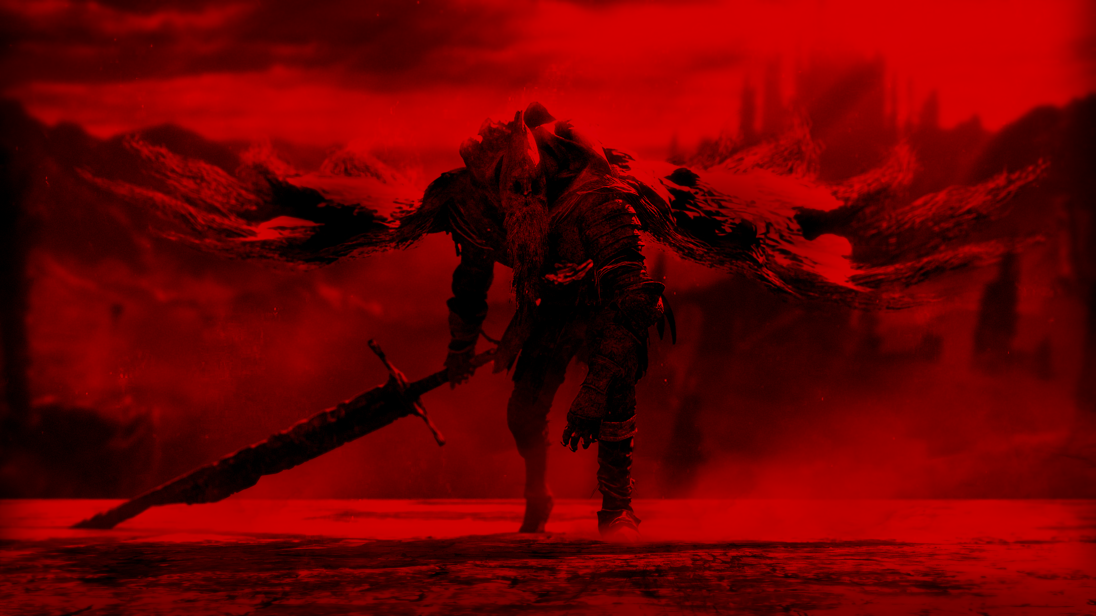 艺术品 奴隶 骑士 黑暗之魂 奇幻 艺术 视频 游戏 4K高清壁纸 3840×2160