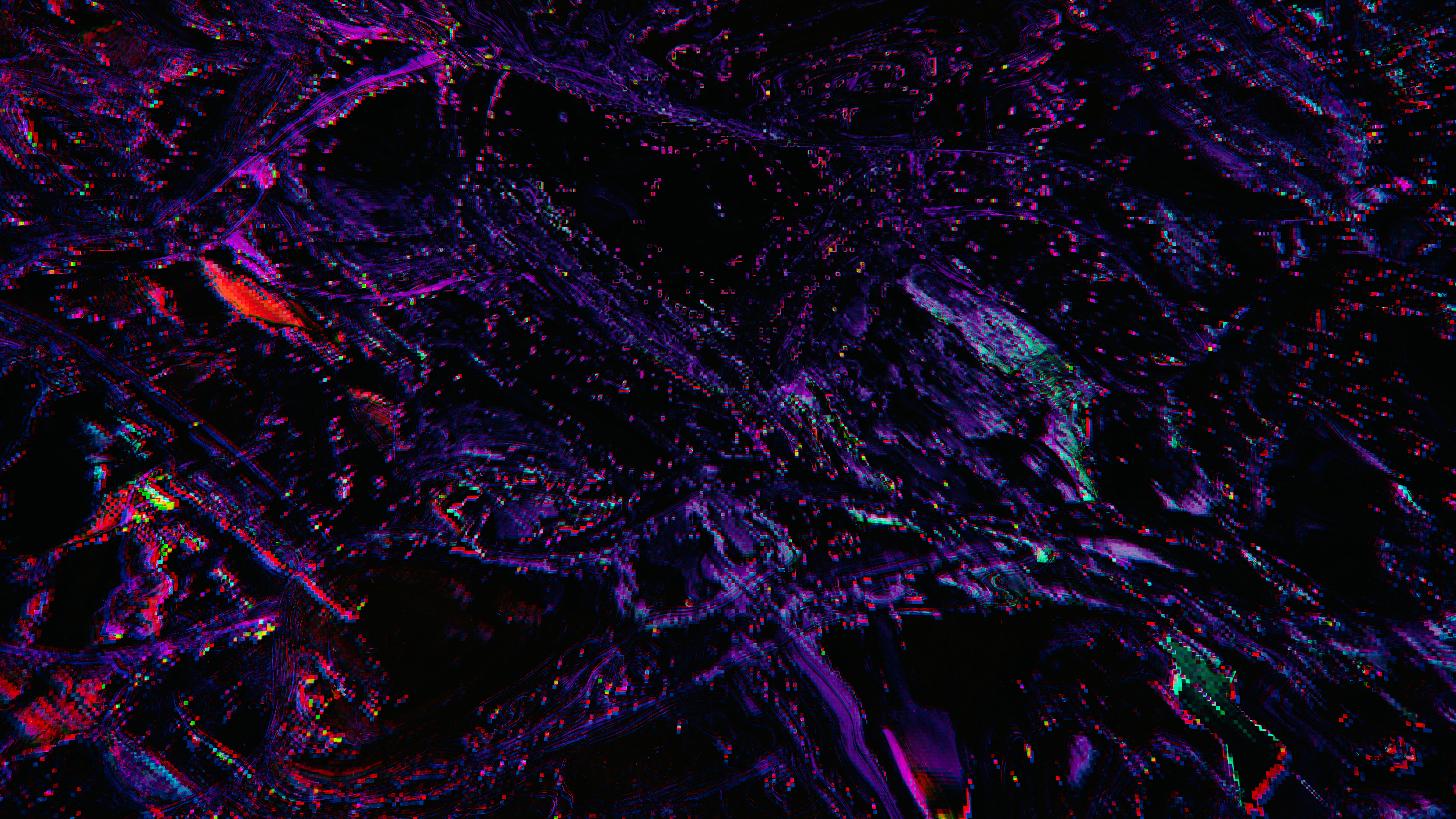 扭曲 故障 艺术 螺旋 线条 壁纸 3840×2160