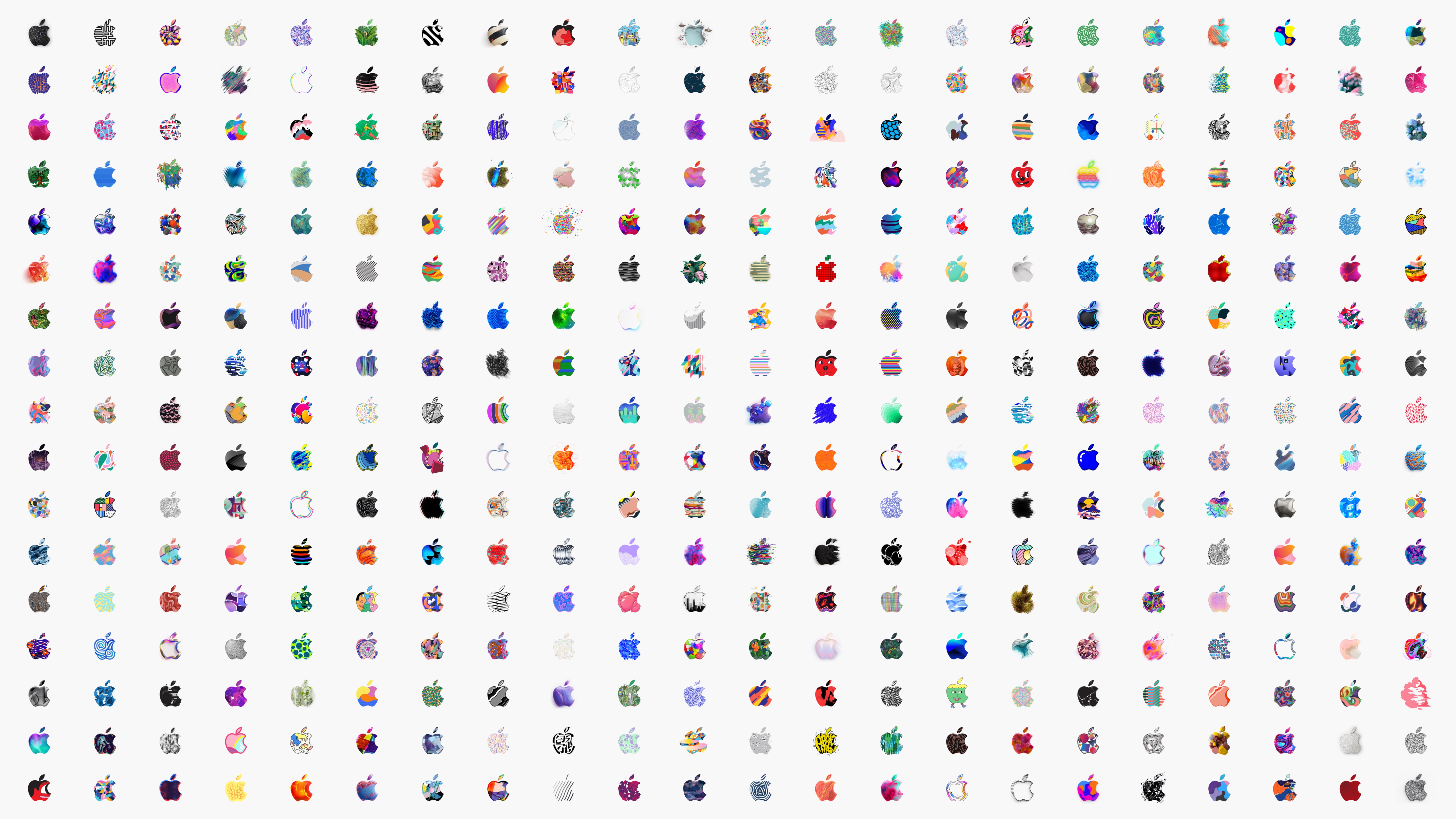 唯美苹果 macOS 计算机 徽标 数字艺术 丰富多彩 浅色背景 技术 高清壁纸 6016×3384
