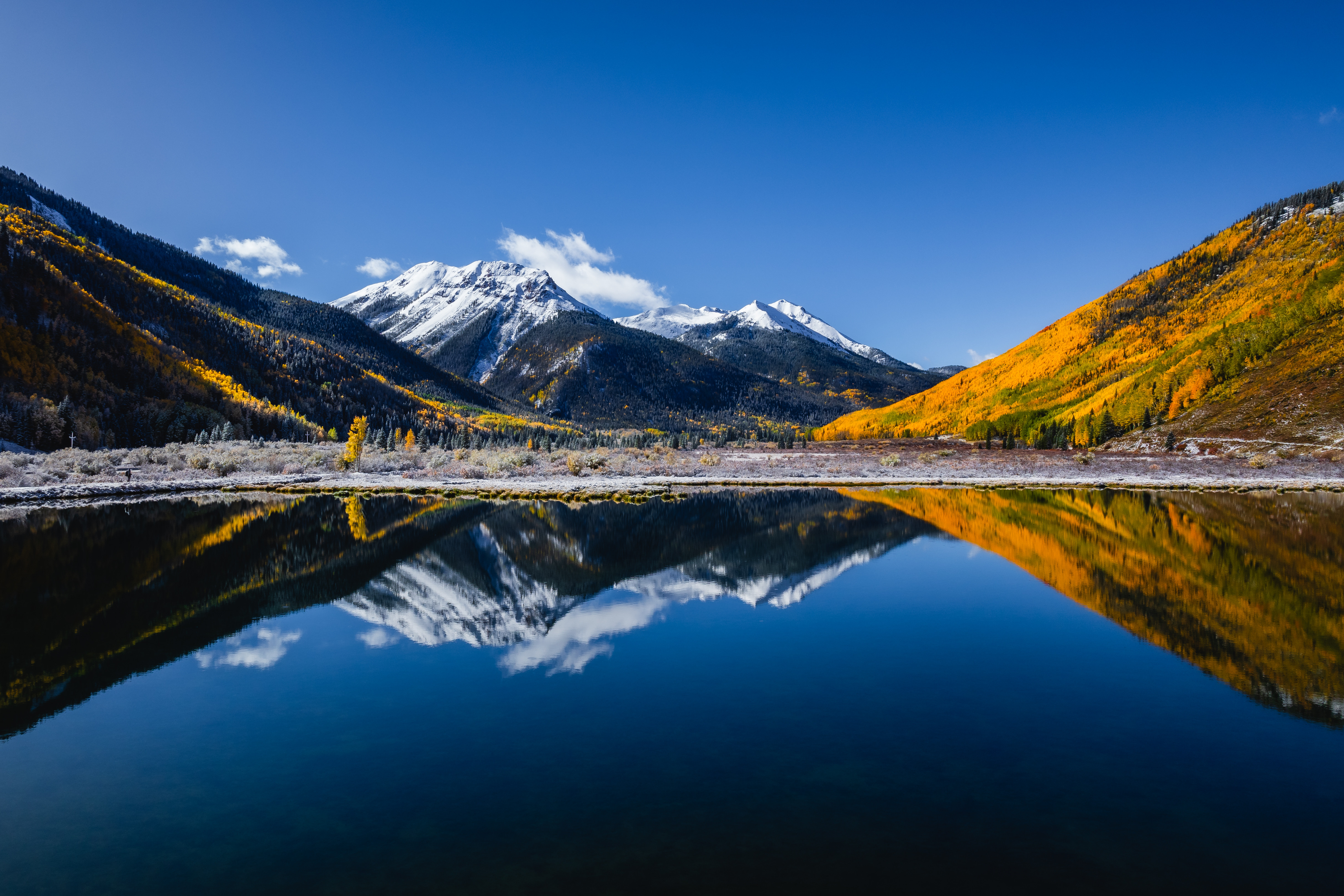 摄影 风景 自然 湖泊 水 山脉 天空 云 森林 树木 壁纸 4866×3244