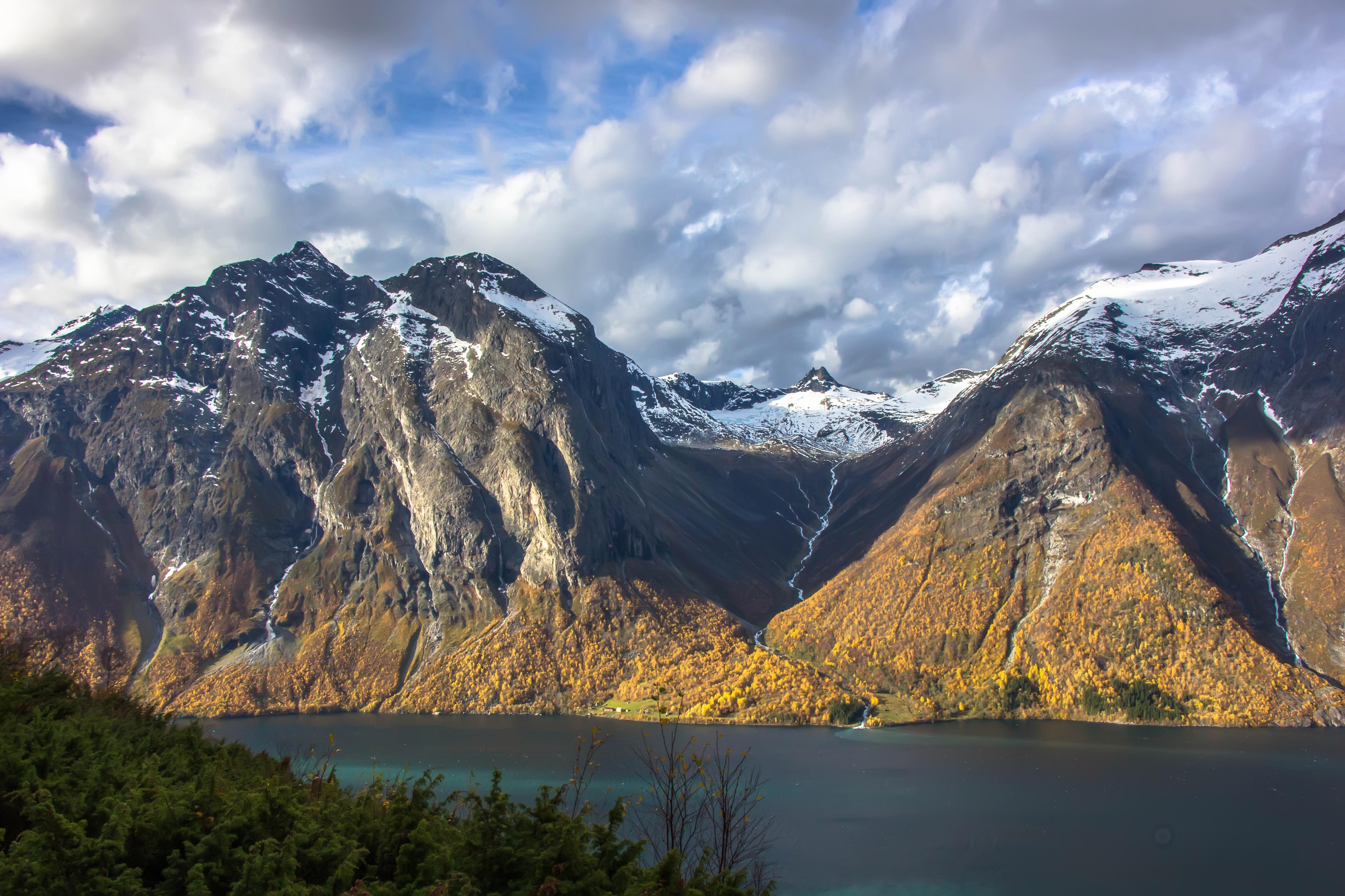 风景 自然 云 山 雪 湖 海 悬崖 峡湾 手机壁纸 5184×3456