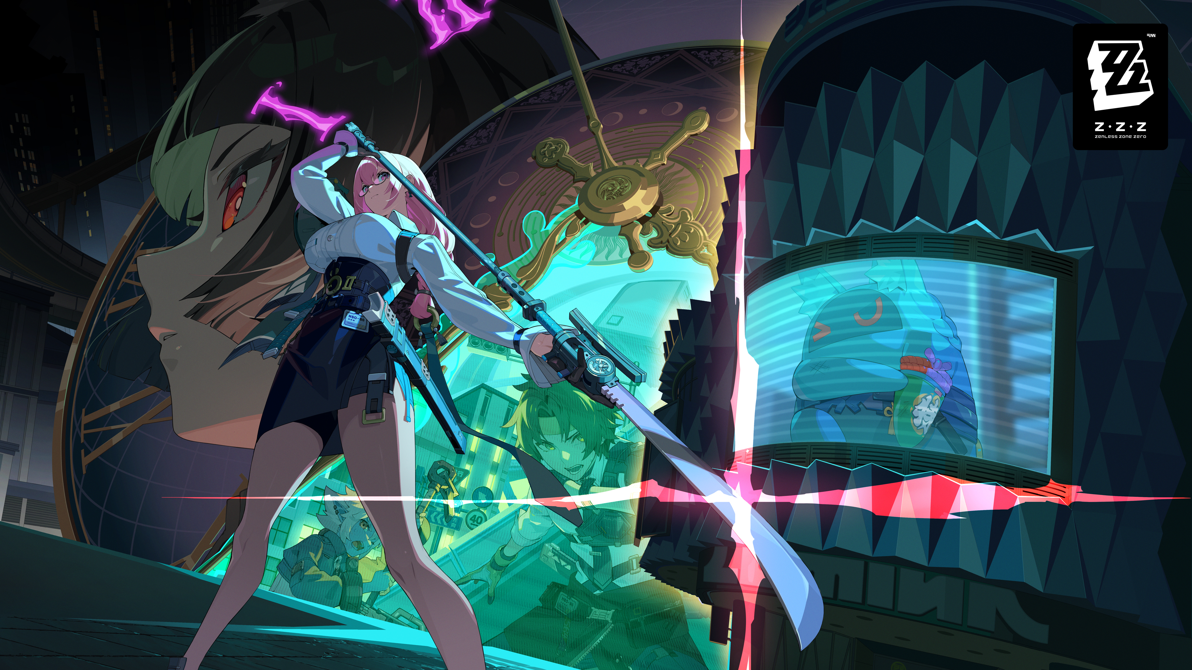 绝美Zenless Zone Zero 电子 游戏 艺术 战斗 武器 女孩 高清壁纸 3840×2160