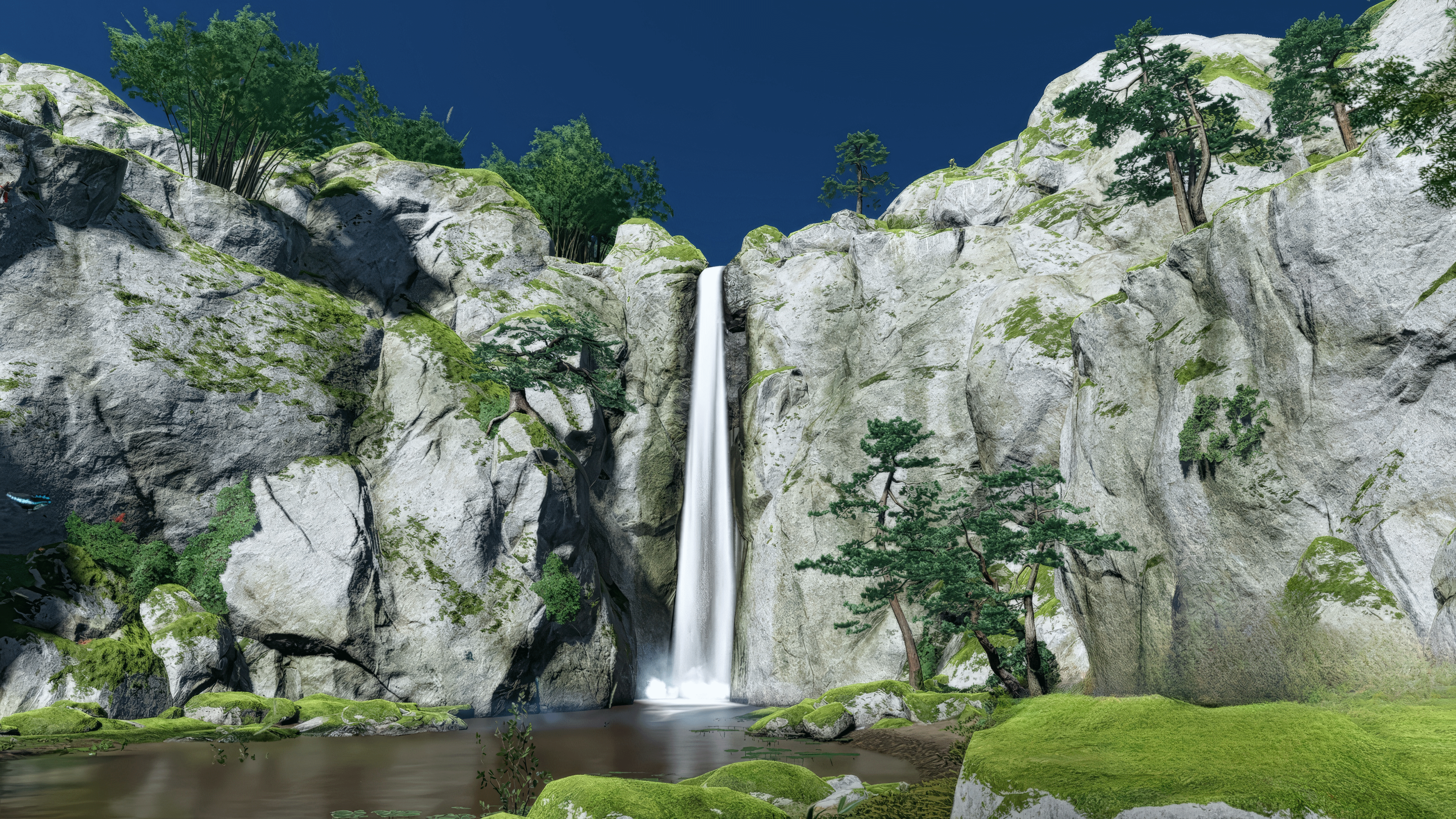 精选自然 瀑布 长泉 数字艺术 风景 高清壁纸 4627×2603