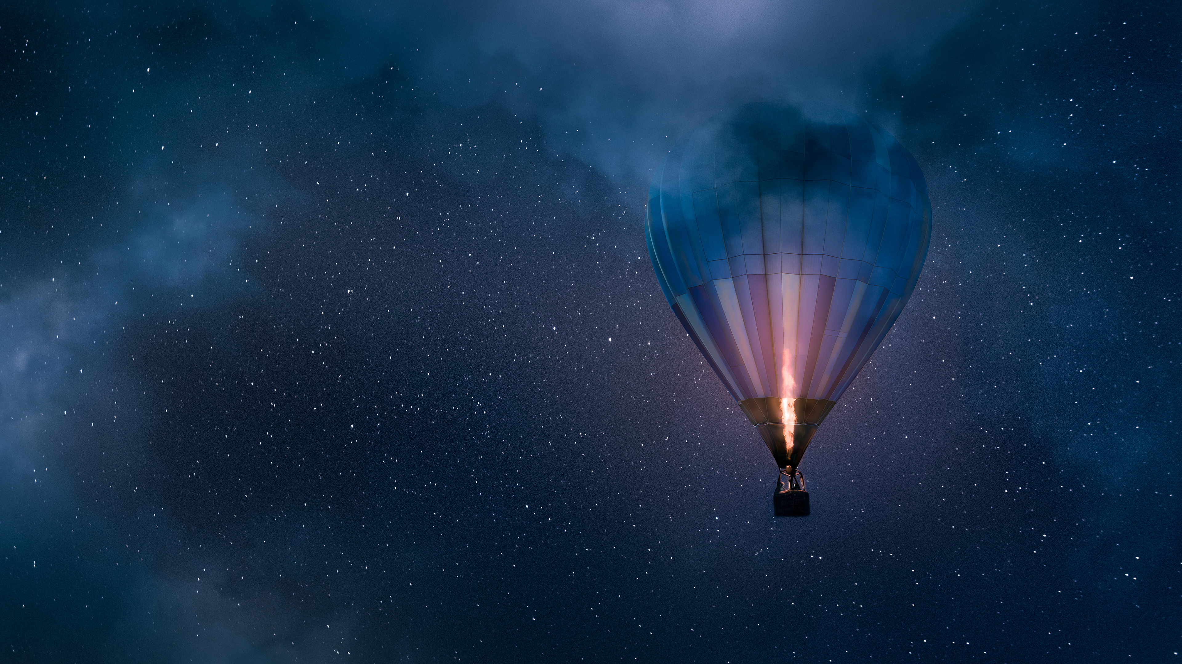 自然 风景 摄影 天空 星夜 星空 云 热气球 夜 街景 4K壁纸 3840×2160