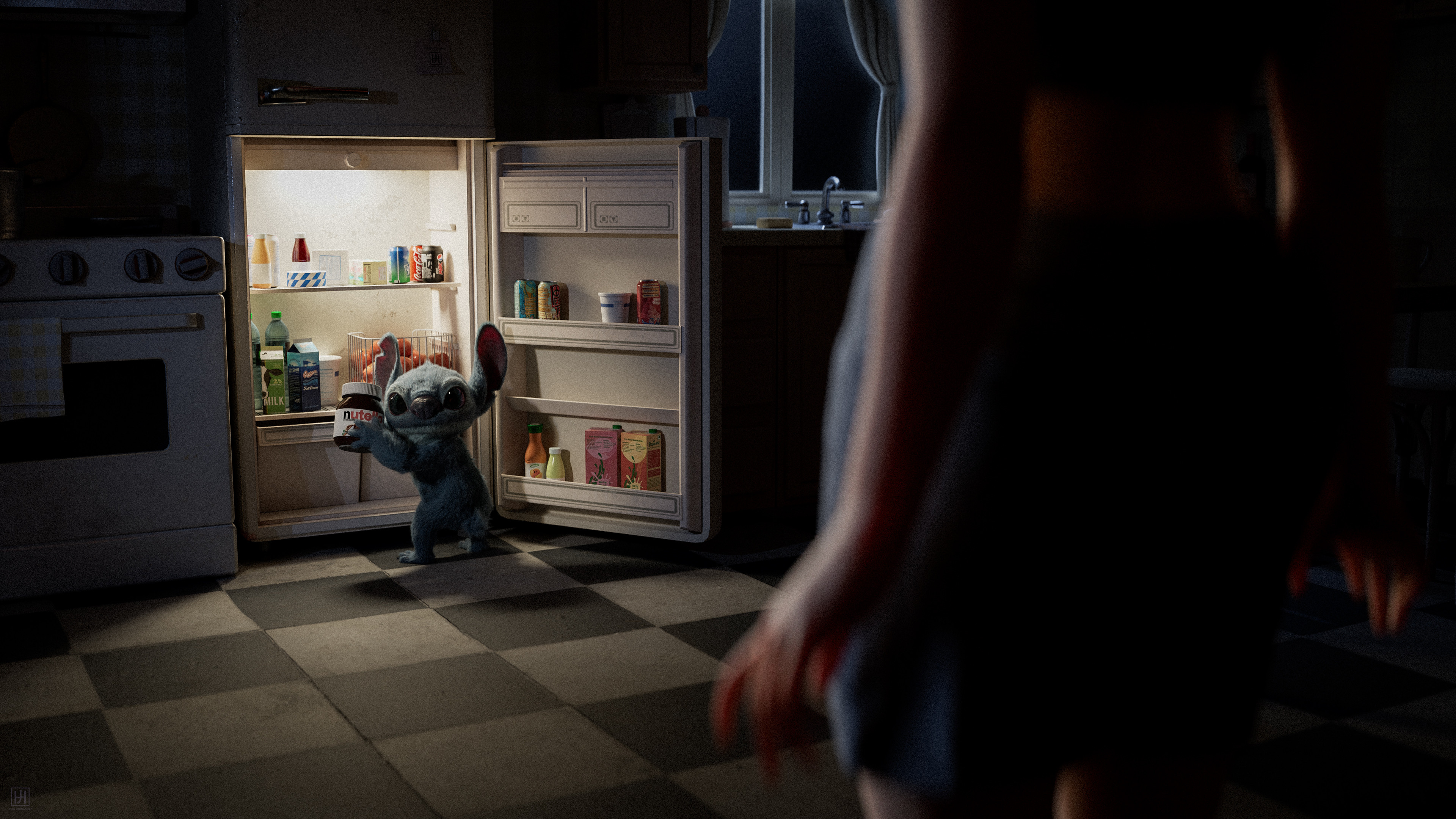 唯美史莱姆 角色 设计 数字艺术 CGI 冰箱 4K壁纸 3840×2160