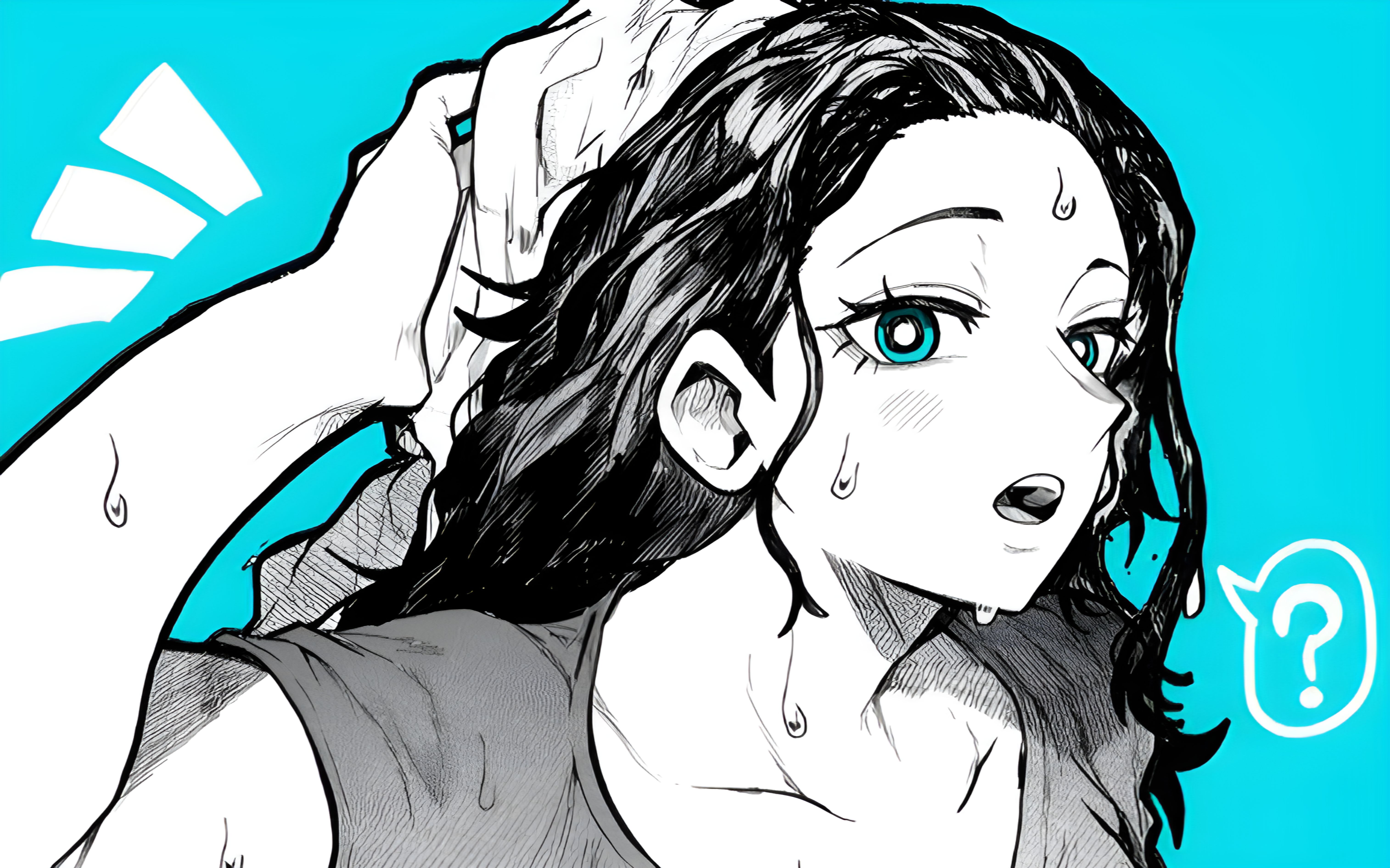 热门罗宾 海贼王 蓝色 动漫 女孩 艺术品 高清壁纸 6056×3784