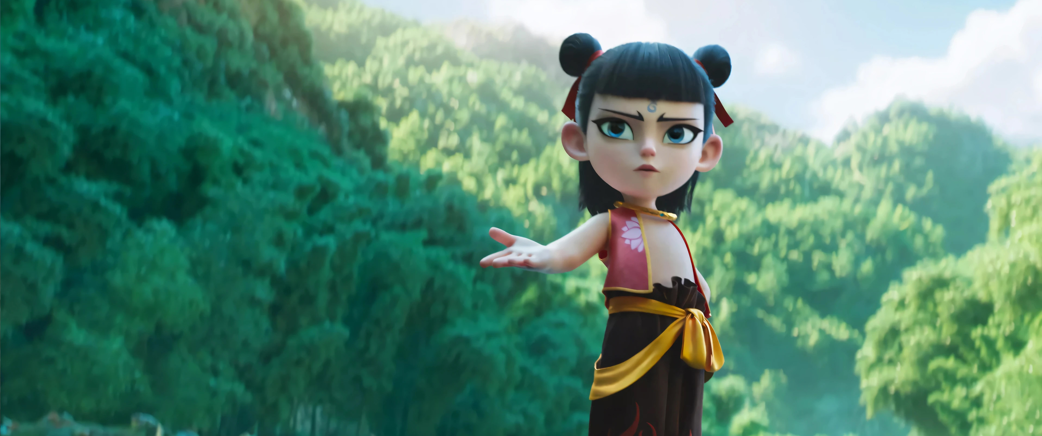 绝美哪吒 魔童闹海 海报 剧照 带鱼屏 2K 4K壁纸 3440×1440