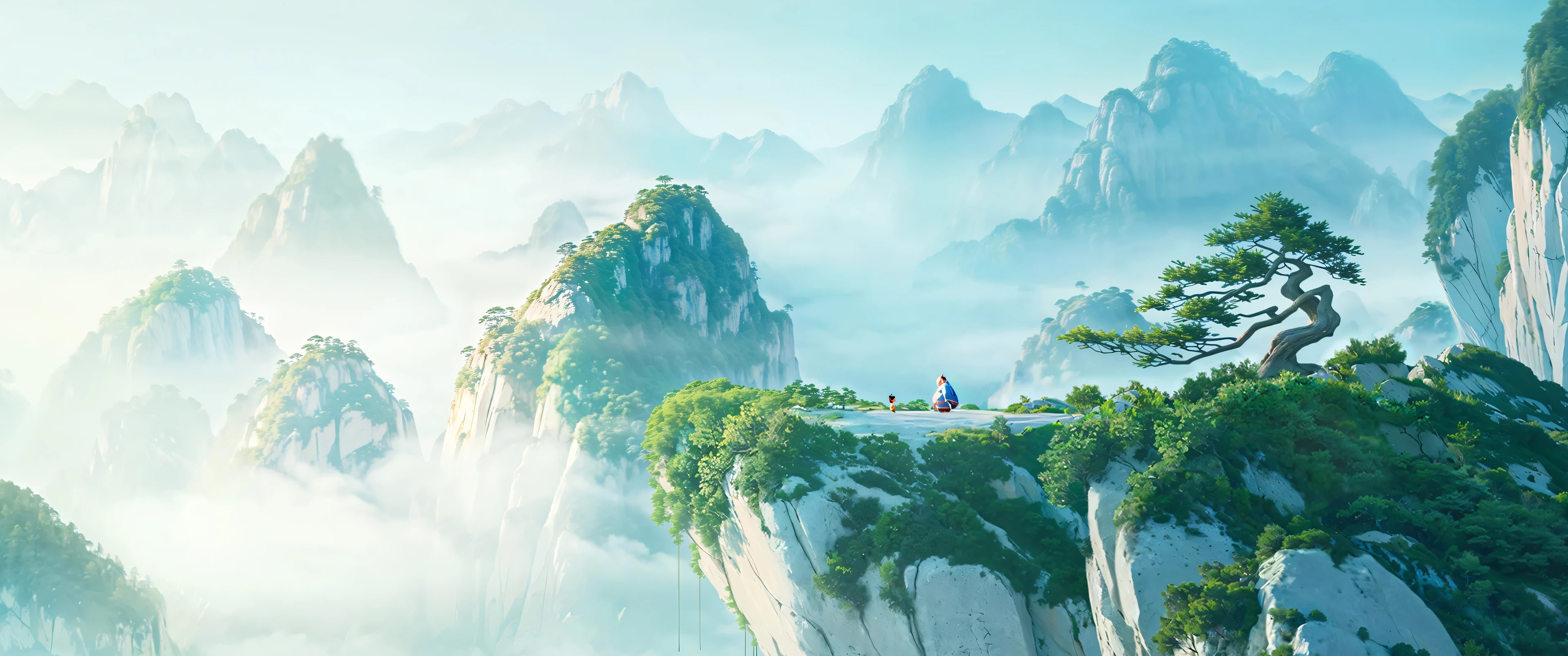 哪吒 魔童闹海 唯美 风景带鱼屏 2K 壁纸 3440×1440