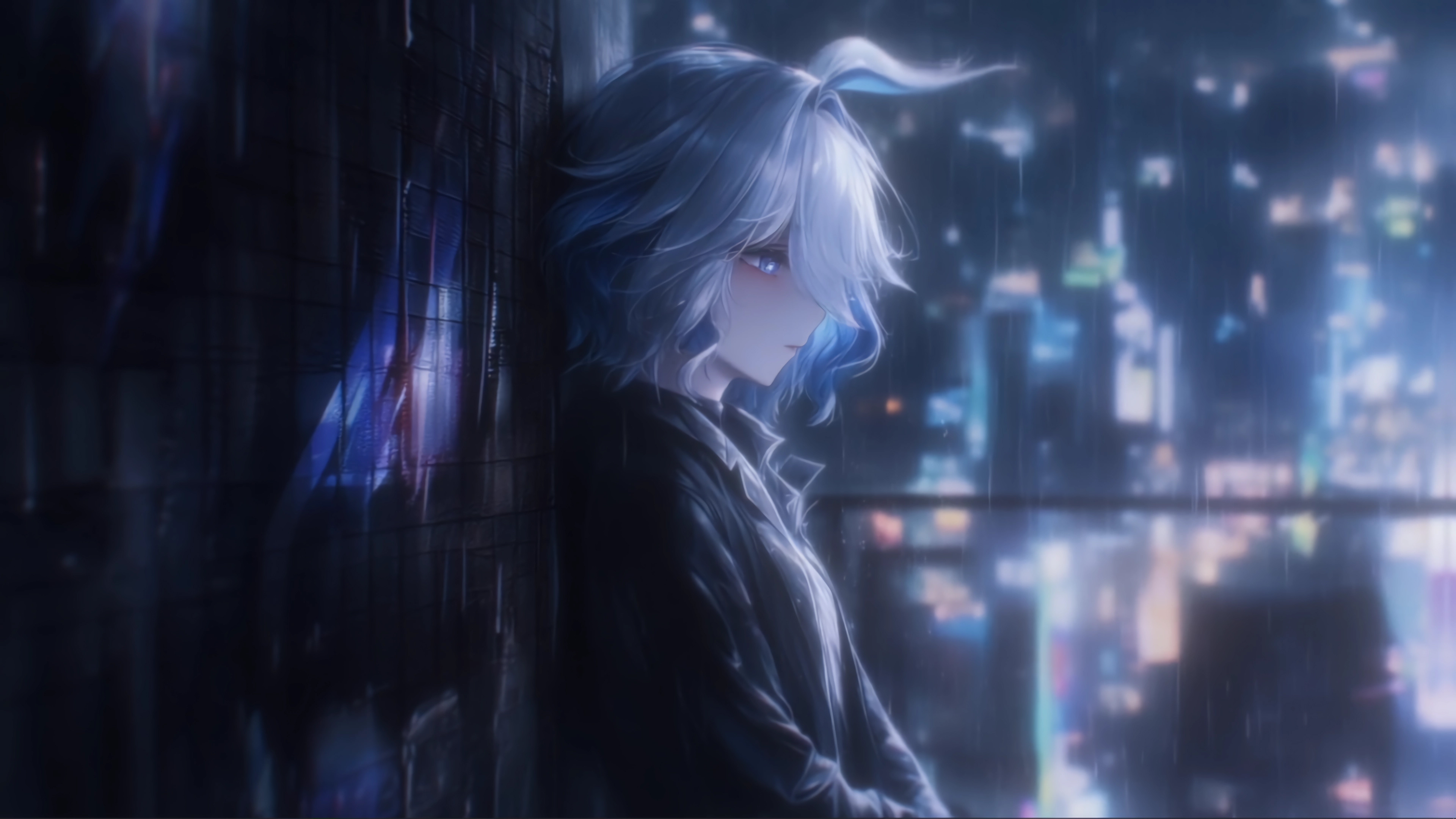 雨中 芙芙 芙宁娜 壁纸 3840×2160