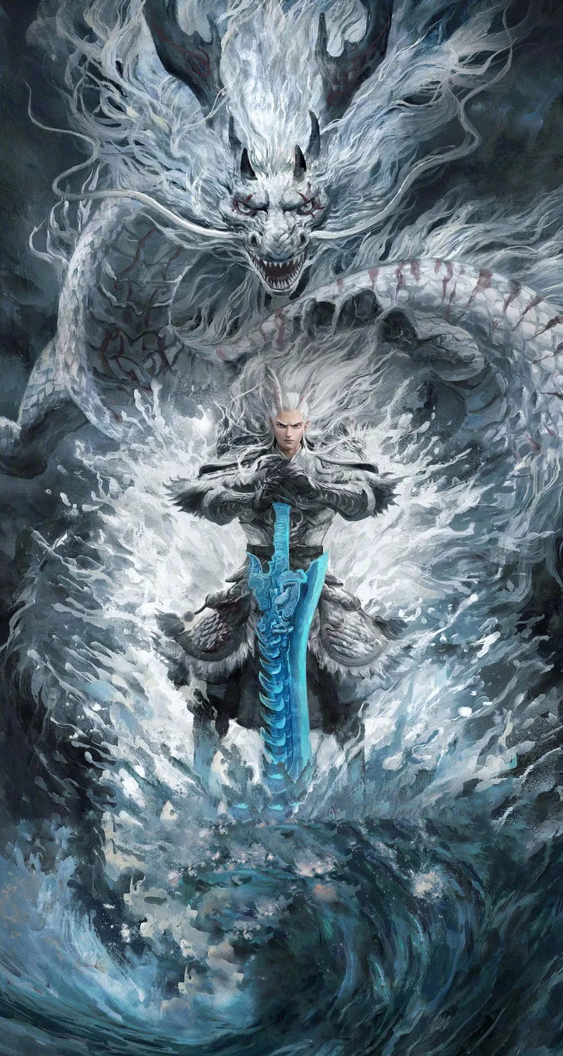 热门敖光 水墨 哪吒 魔童闹海 无水印壁纸 1773×3840