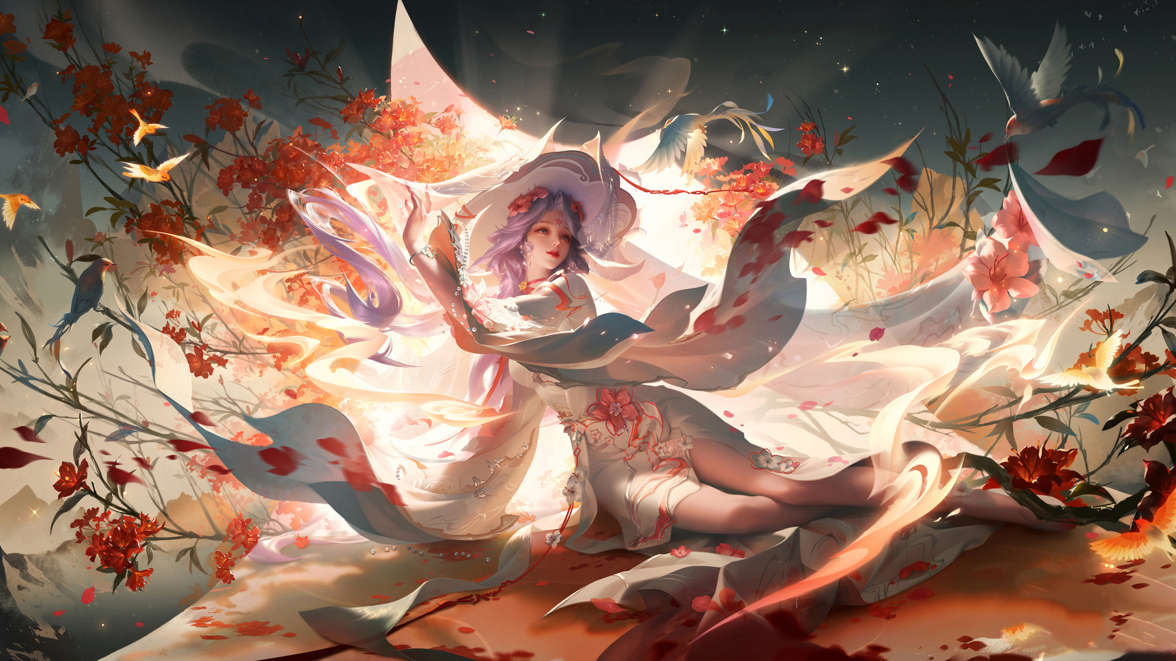 王昭君 同人 绘画王者荣耀 壁纸 3840×2160