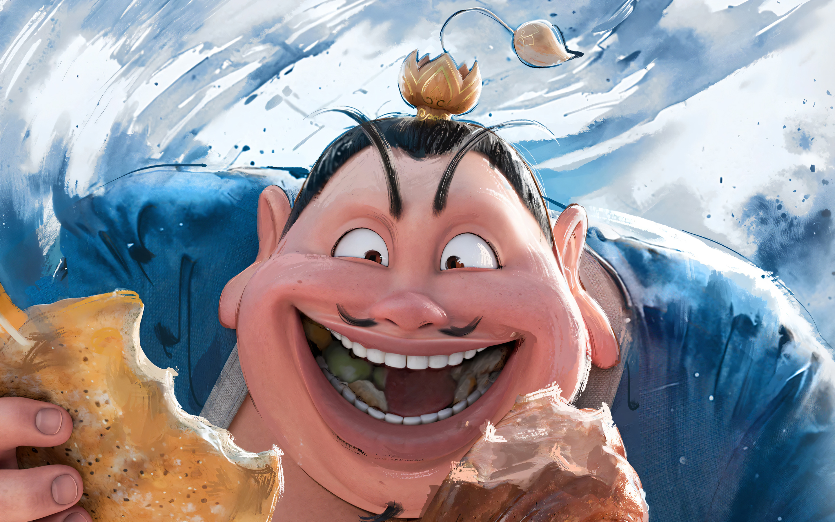 绝美太乙 真人 哪吒 魔童闹海 水墨 电脑2K 高清壁纸 2880×1800