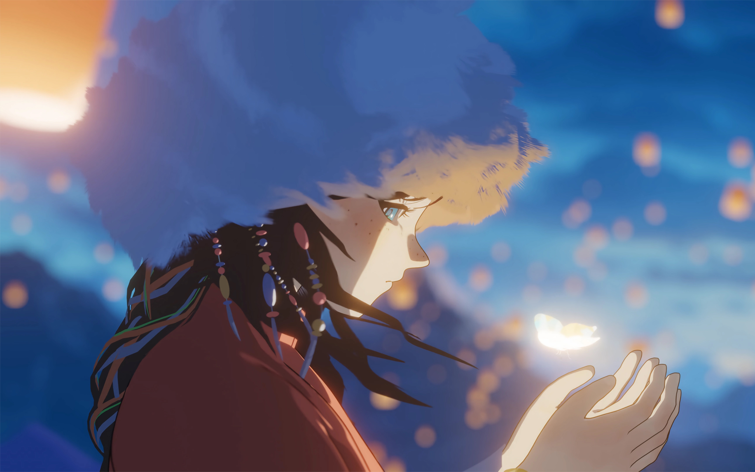 热门孔明灯 少女 女孩2K 高清壁纸 2880×1800