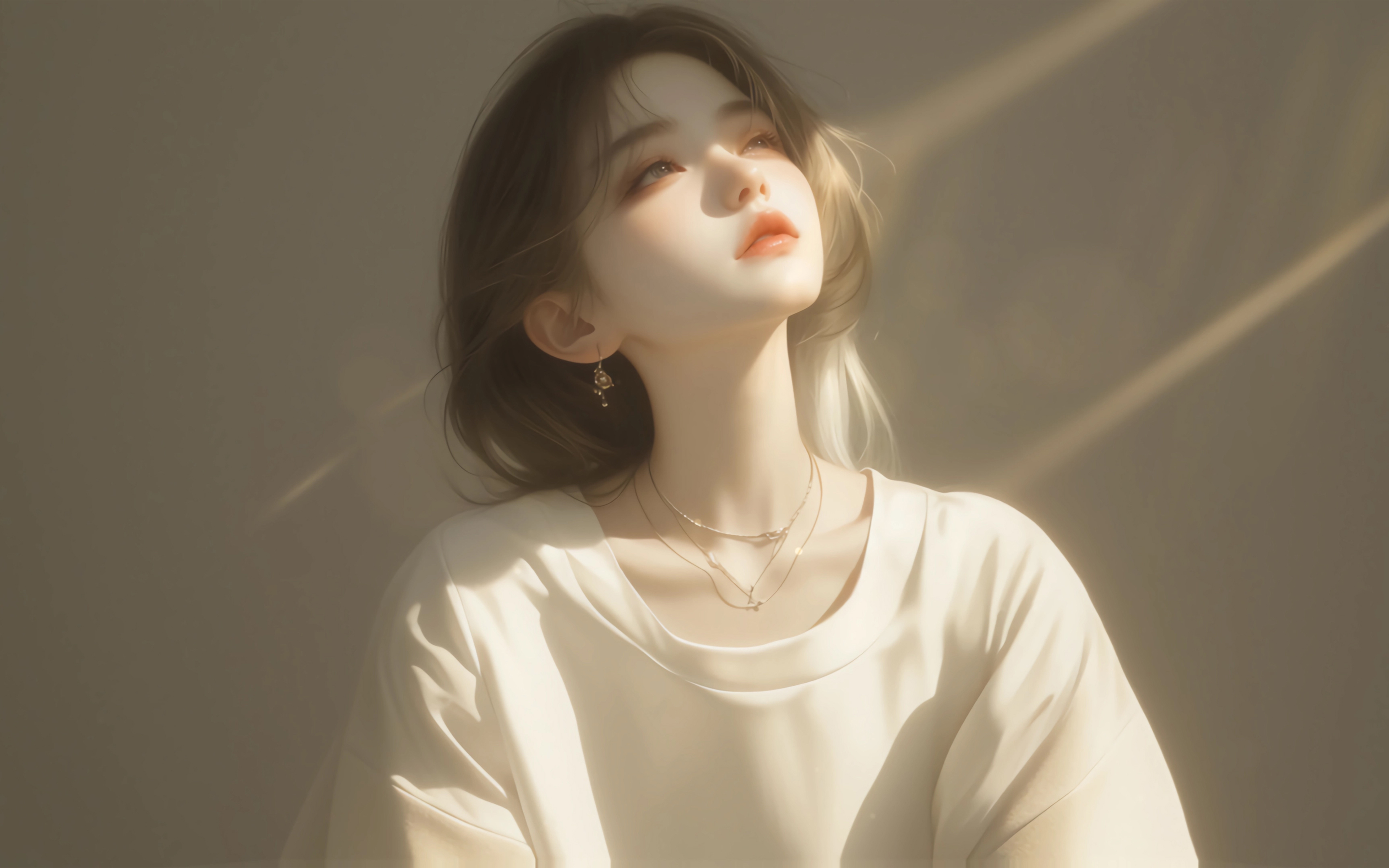 精选暧阳 女孩 动漫2K 无水印壁纸 2880×1800
