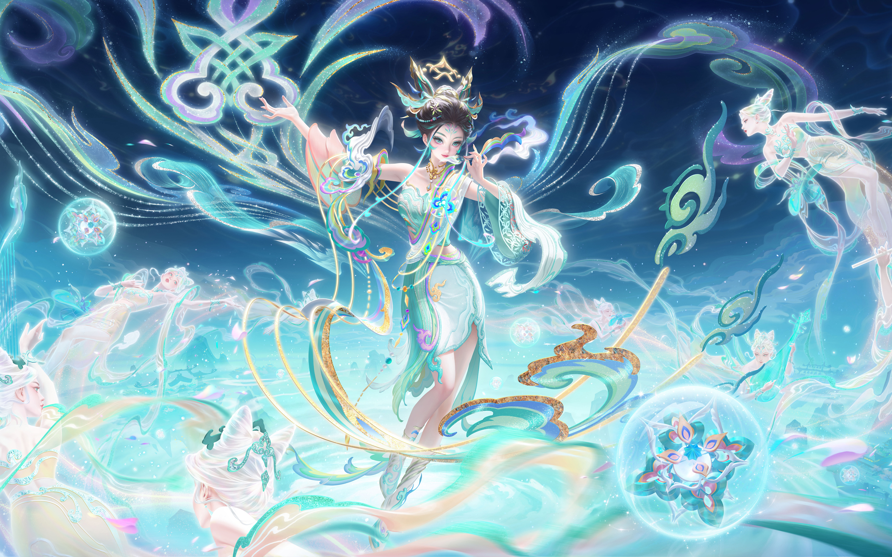 经典王者荣耀 蛇年 妲己 愿照众生 游戏 2K 手机壁纸 2880×1800