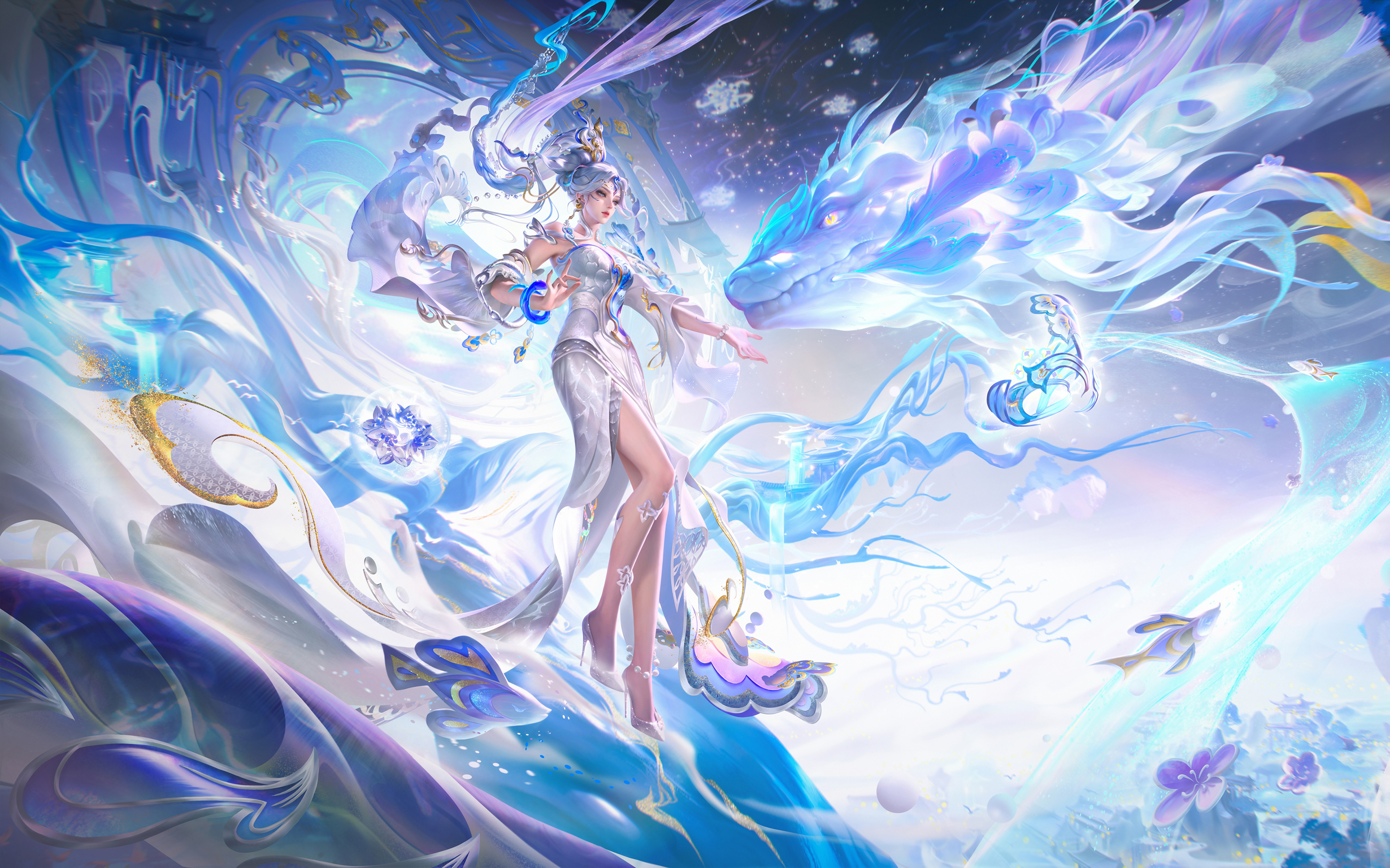 王者荣耀 蛇年 女娲 愿照千秋 游戏 2K 壁纸 2880×1800