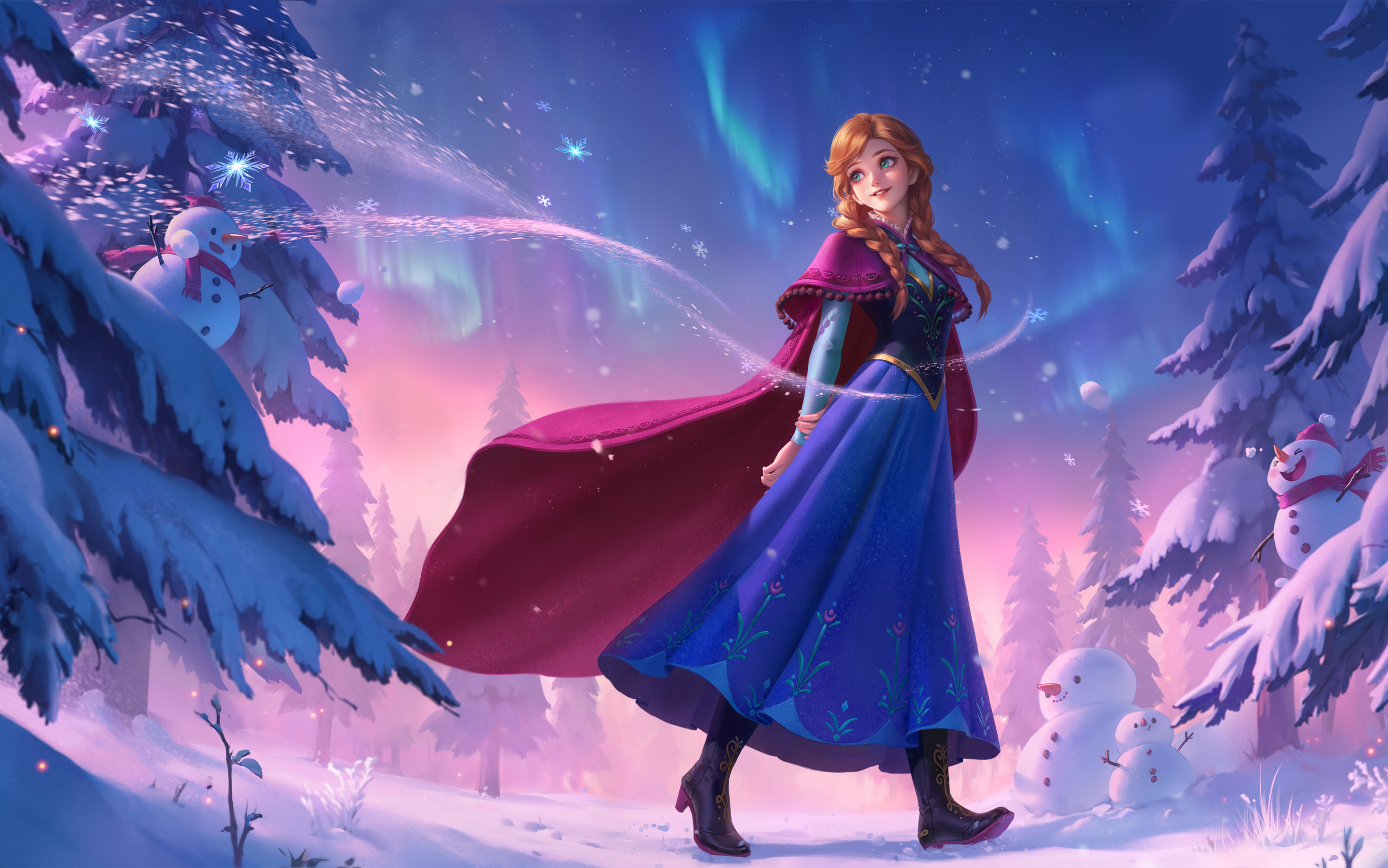 王者荣耀 西施 雪境奇遇 游戏 2K 手机壁纸 2880×1800