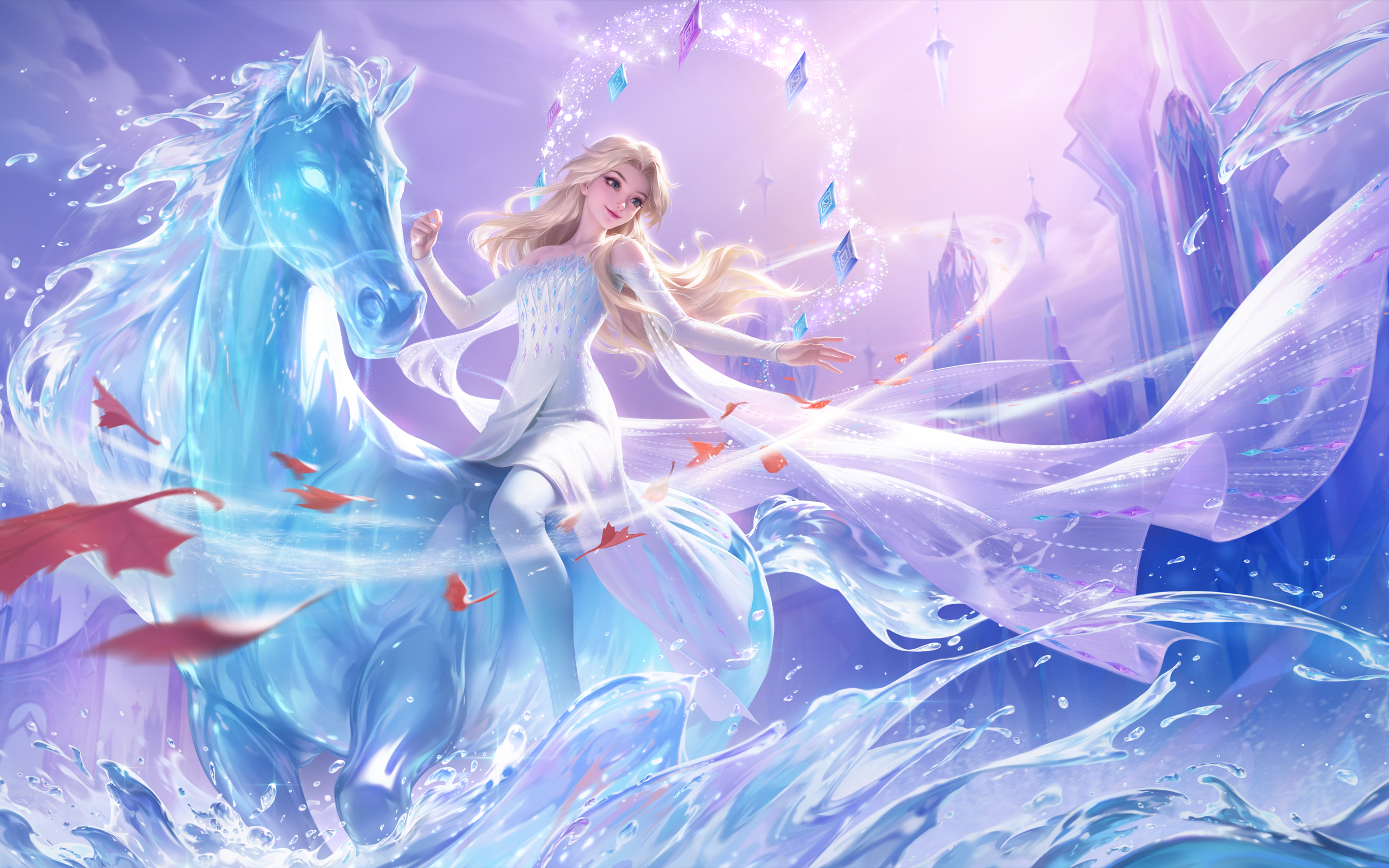热门王者荣耀 甄姬 雪境奇遇 游戏 2K 高清壁纸 2880×1800