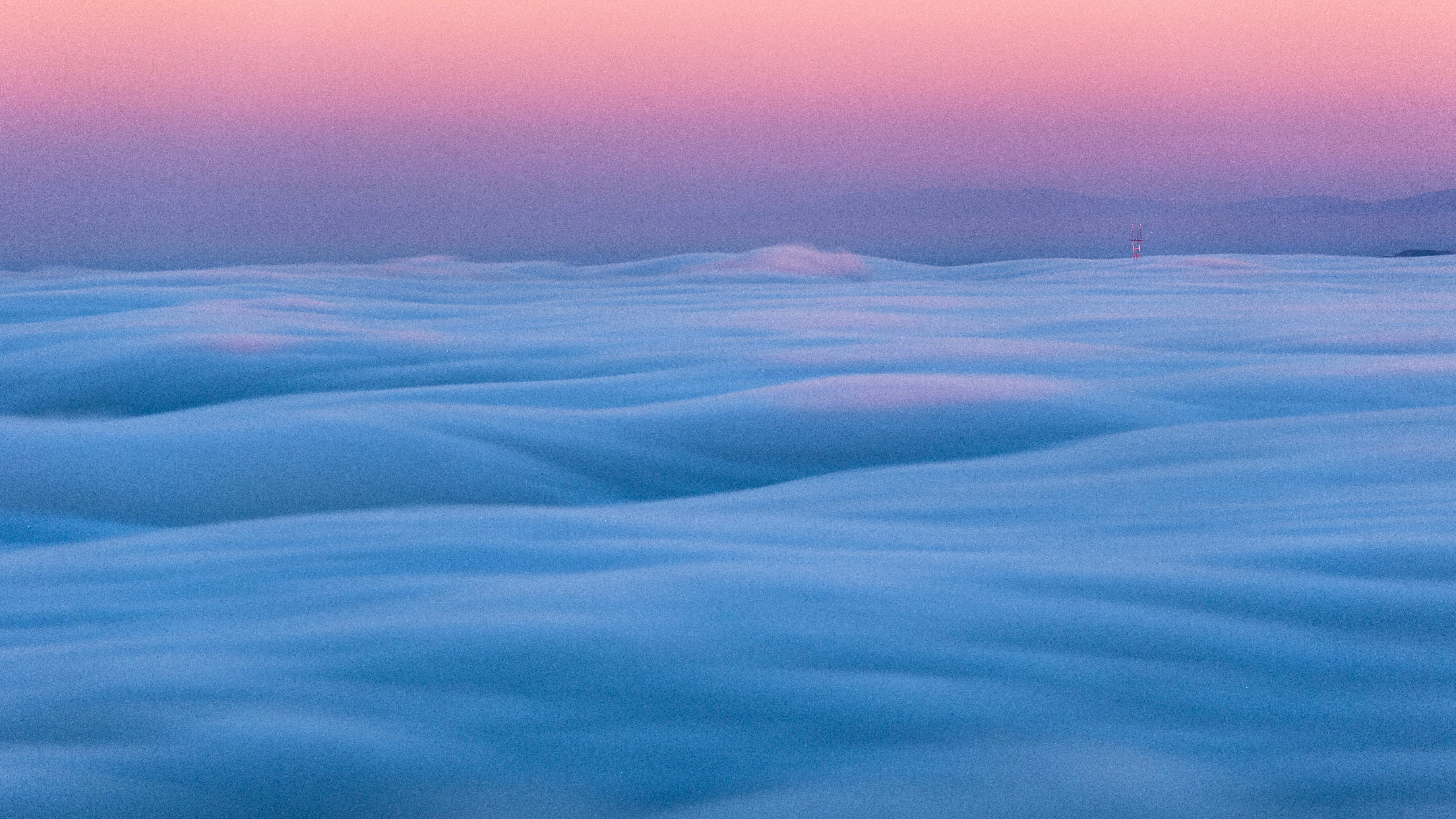 自然 风景 云 山脉 天空 雾 塔 云海 无水印壁纸 5120×2880