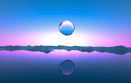 景观 水滴 抽象 反射 微景观 蓝色 壁纸 3840×2160