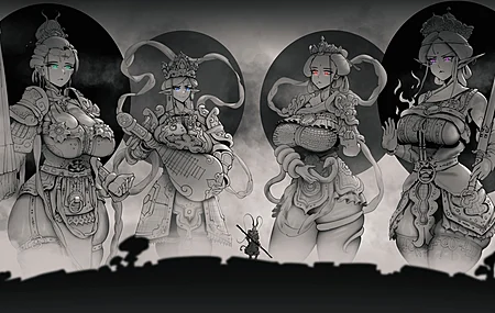 经典黑神话 悟空 绘画 艺术 概念设计 黑色 电脑 高清壁纸 10933×6792