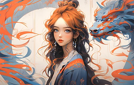 女人 长发 艺术 AI艺术 耳环 简单背景 极简主义 电脑 壁纸 3840×2160