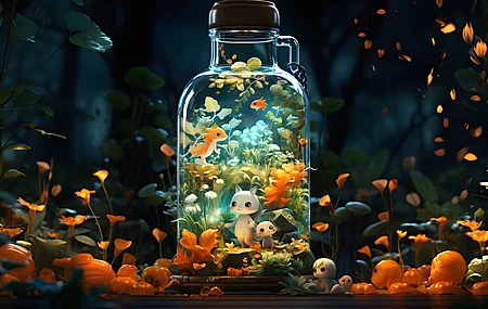 卡通 人物 设计 艺术 AI艺术 猫 可爱 清新 治愈 电脑 4K高清壁纸 3840×2160