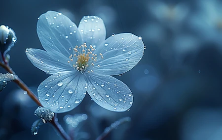 绝美蓝色 鲜花 景深 电脑 壁纸 5824×3264