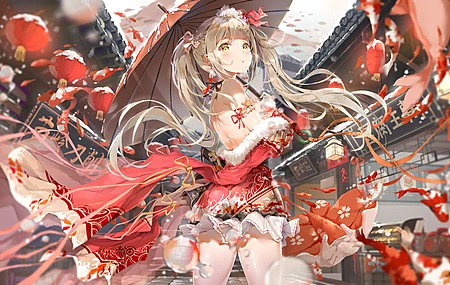 菩提武圣花 金发 长发 菩提 动漫 动漫女孩 服装 电脑 壁纸 5760×3240